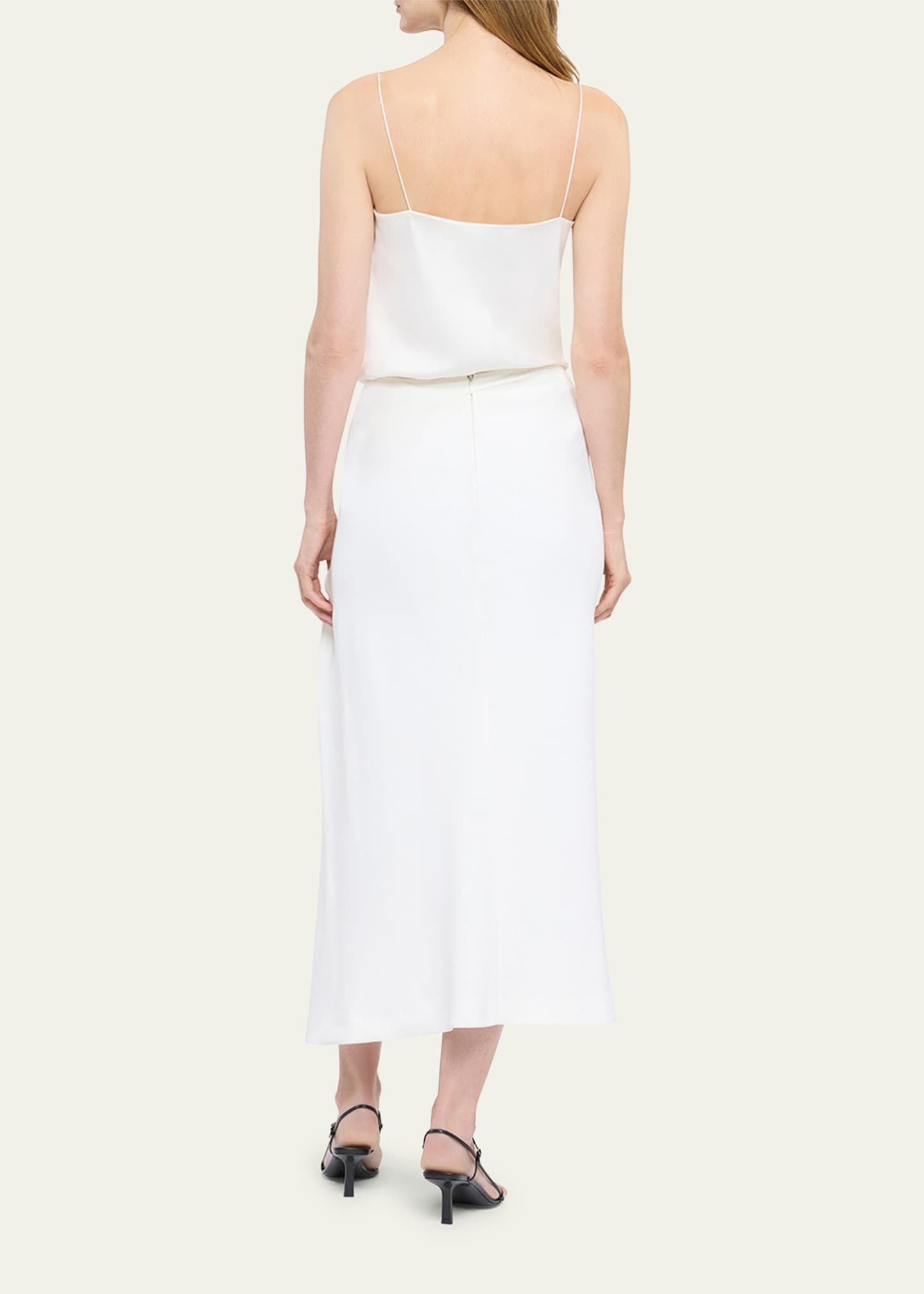 Another Tomorrow Asymmetrcal Twist Crepe Skirt Image 3 of 5