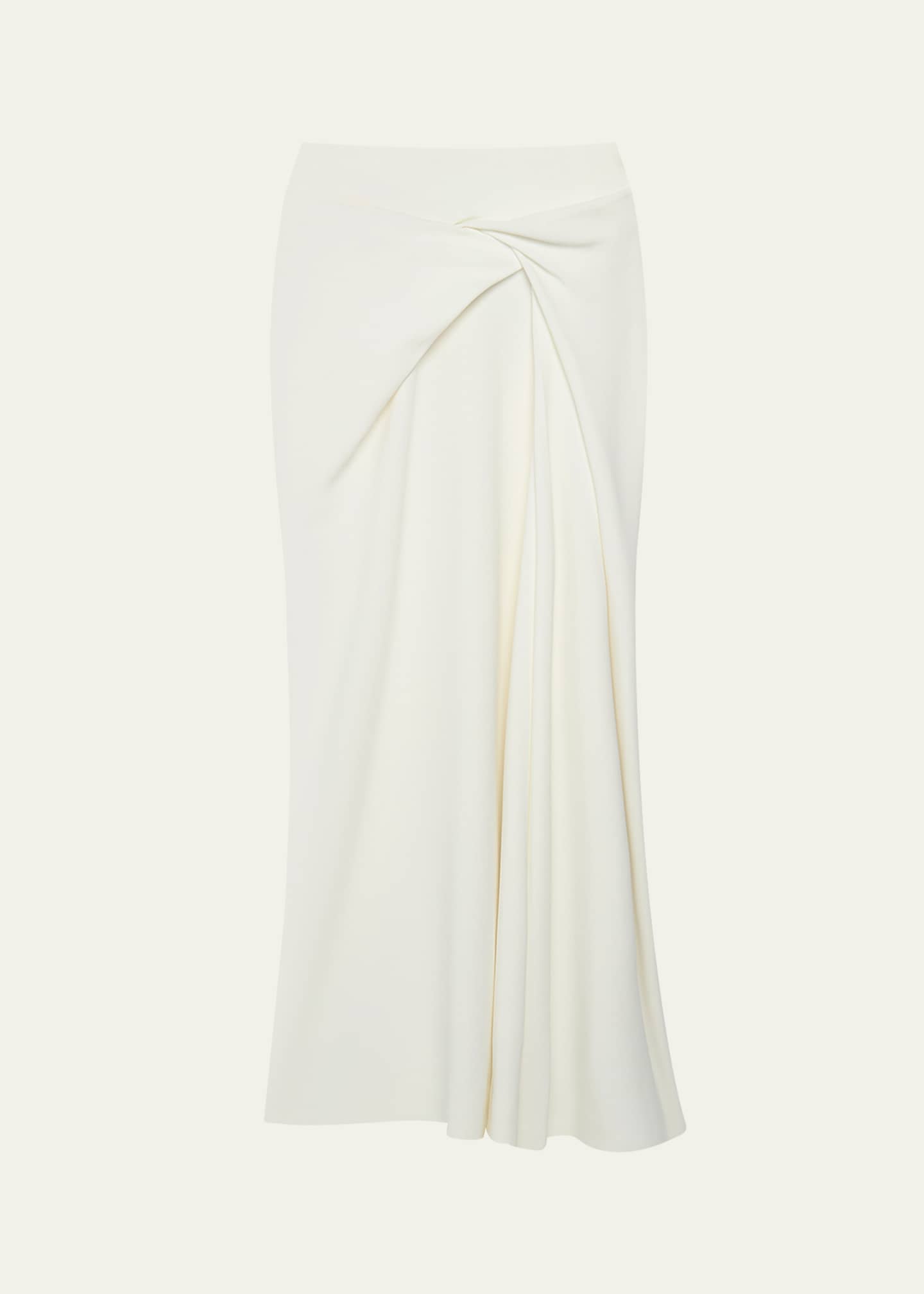 Another Tomorrow Asymmetrcal Twist Crepe Skirt Image 1 of 5