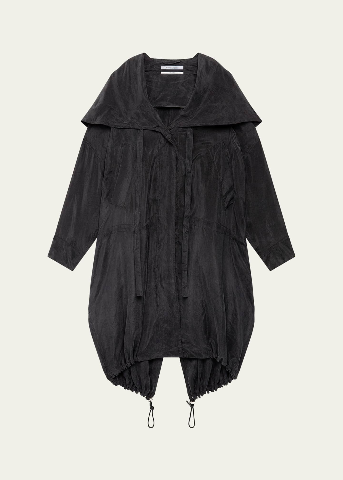 Another Tomorrow Oversized Drawcord Hooded Parka Image 1 of 5