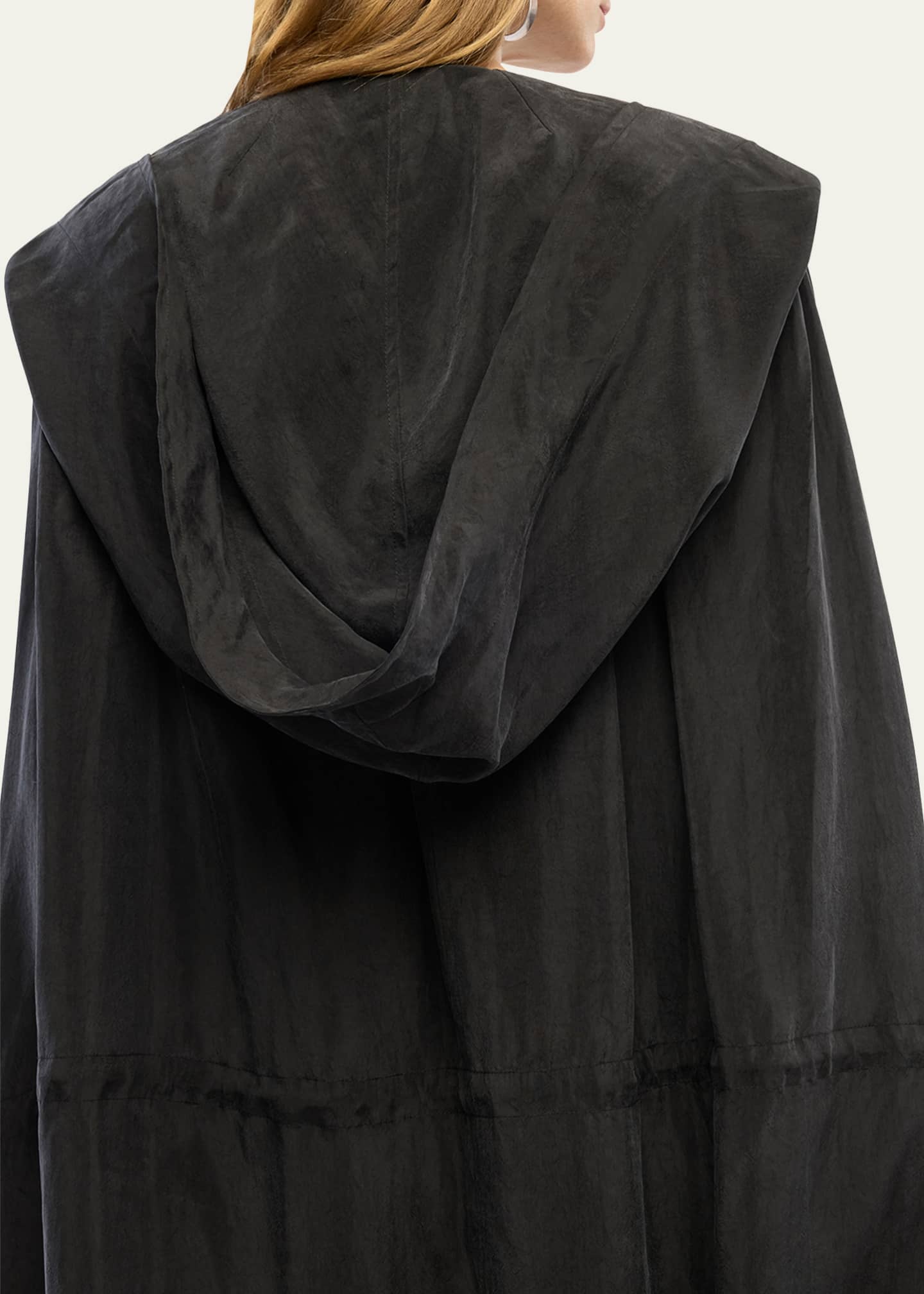Another Tomorrow Oversized Drawcord Hooded Parka Image 5 of 5