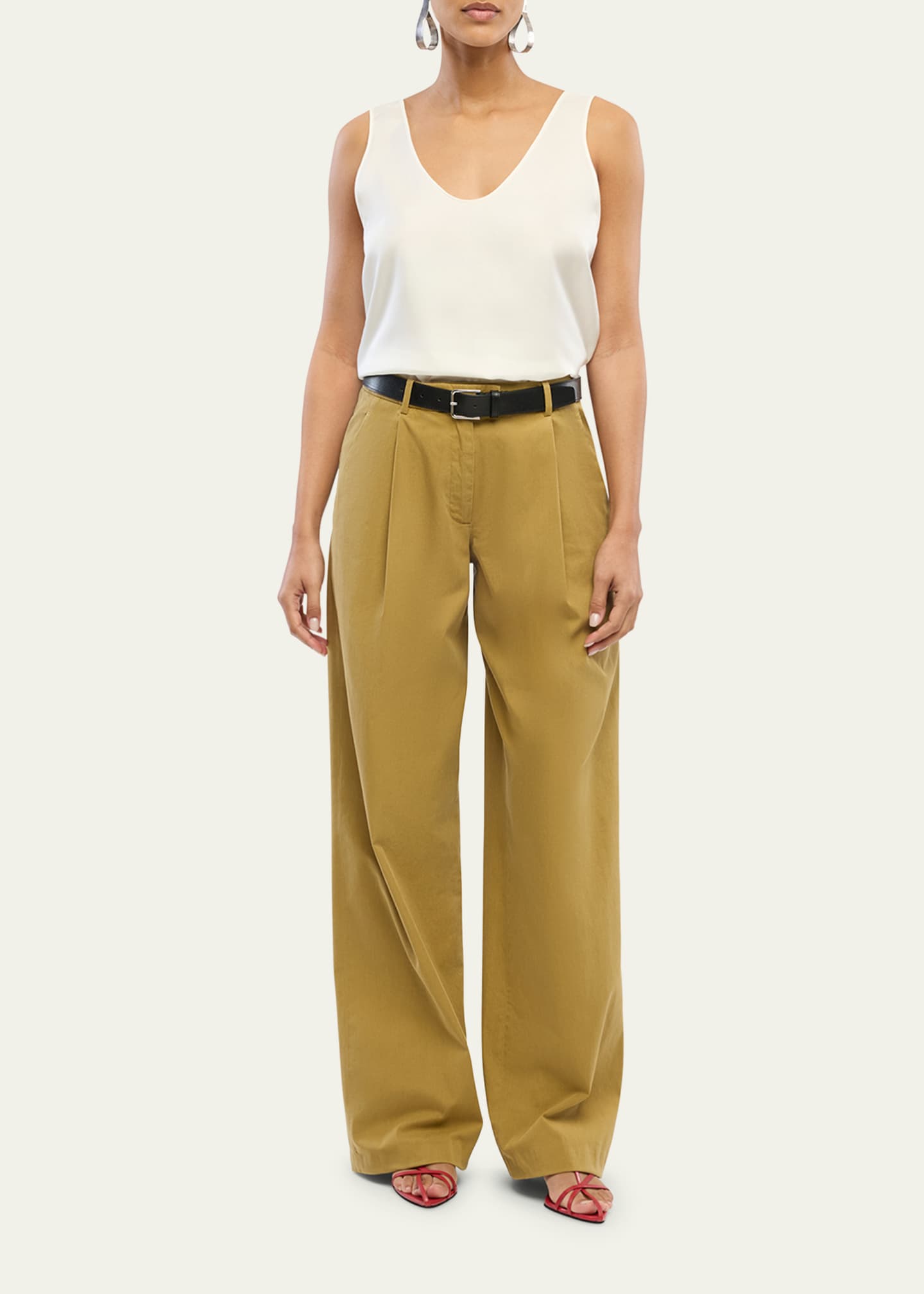 Another Tomorrow Relaxed Wide Leg Pants Image 2 of 4