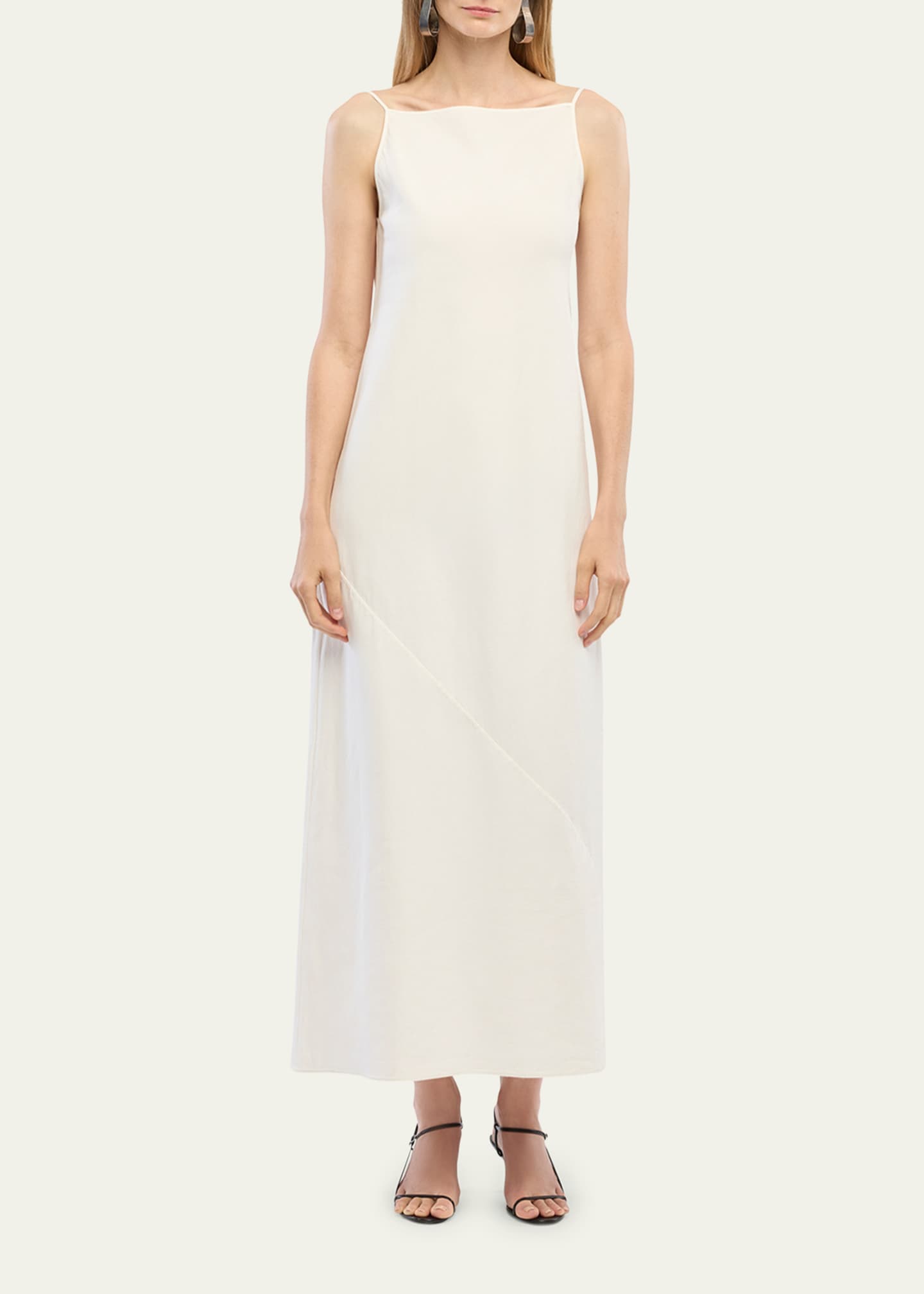 Another Tomorrow Square-Neck Slip Dress Image 2 of 4