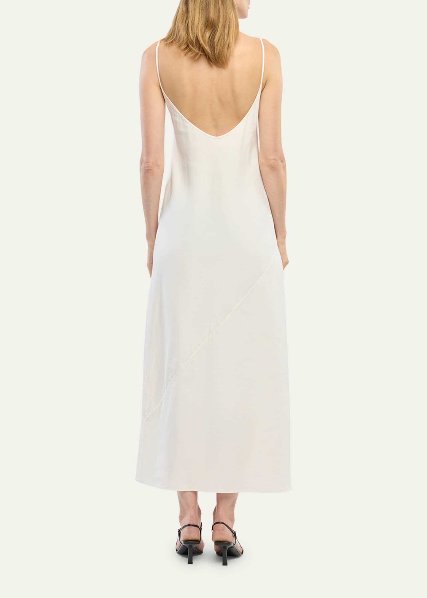 Another Tomorrow Square-Neck Slip Dress Image 3 of 4