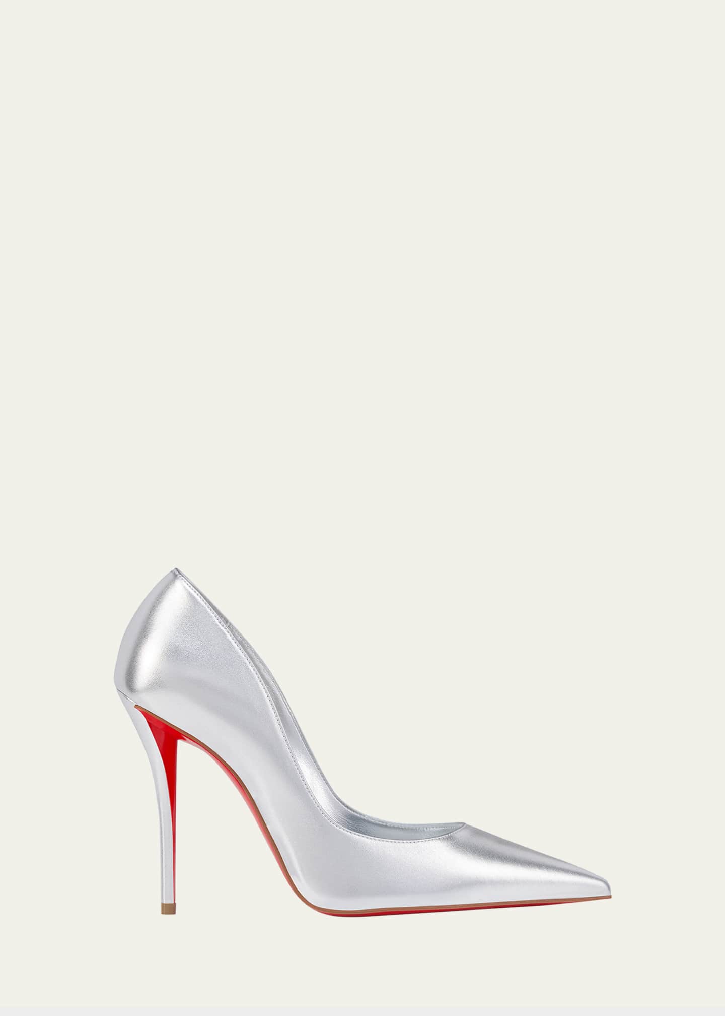 Christian Louboutin 100mm Miss Z Metallic Leather Pumps - Bergdorf