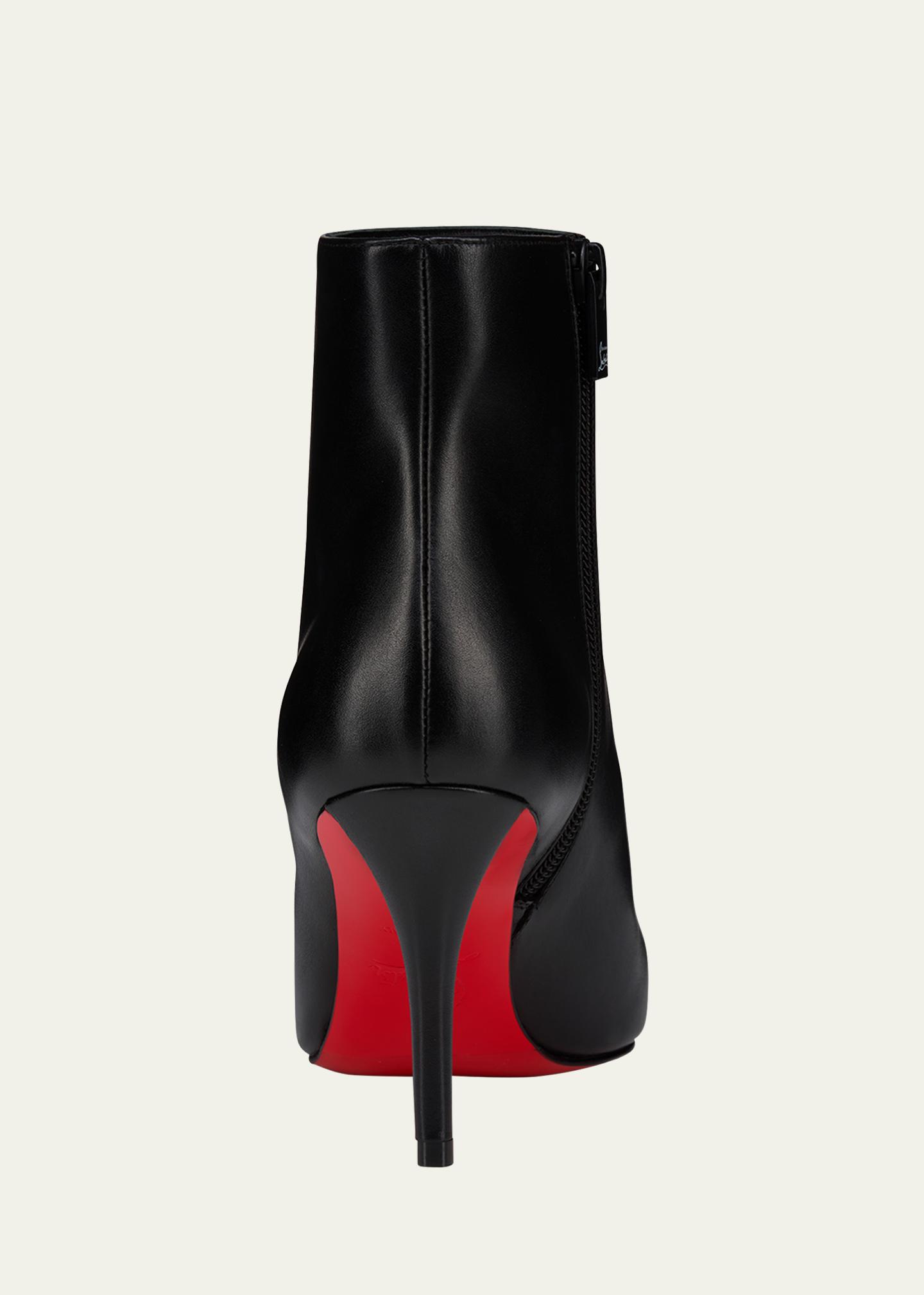Christian Louboutin 80mm Miss Z Leather Booties - Bergdorf Goodman