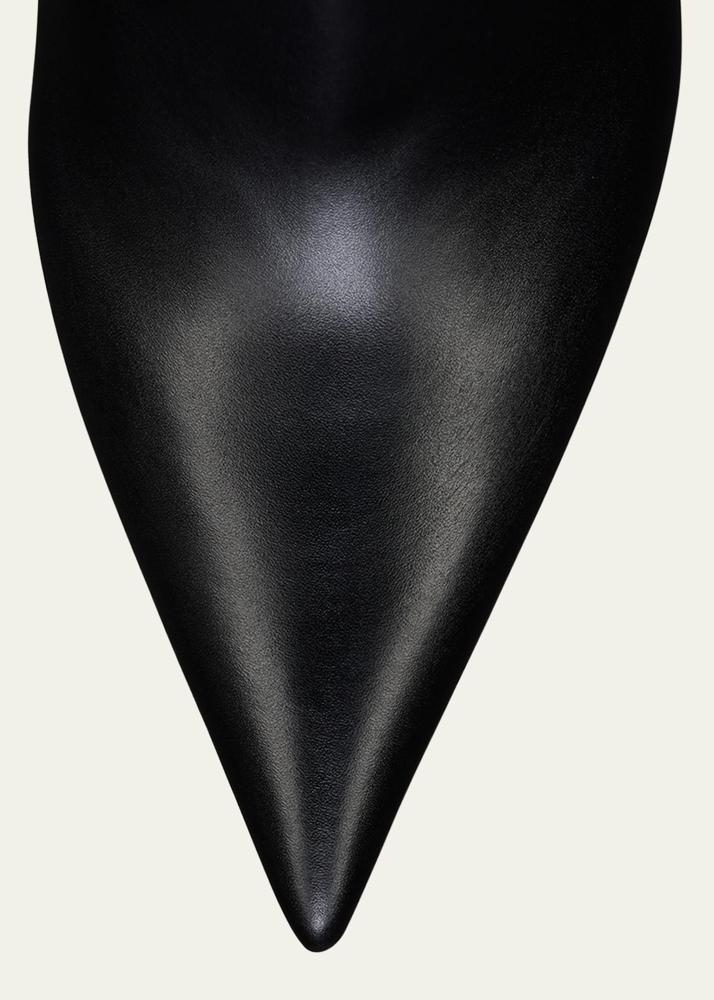 Christian Louboutin 80mm Miss Z Leather Booties - Bergdorf Goodman