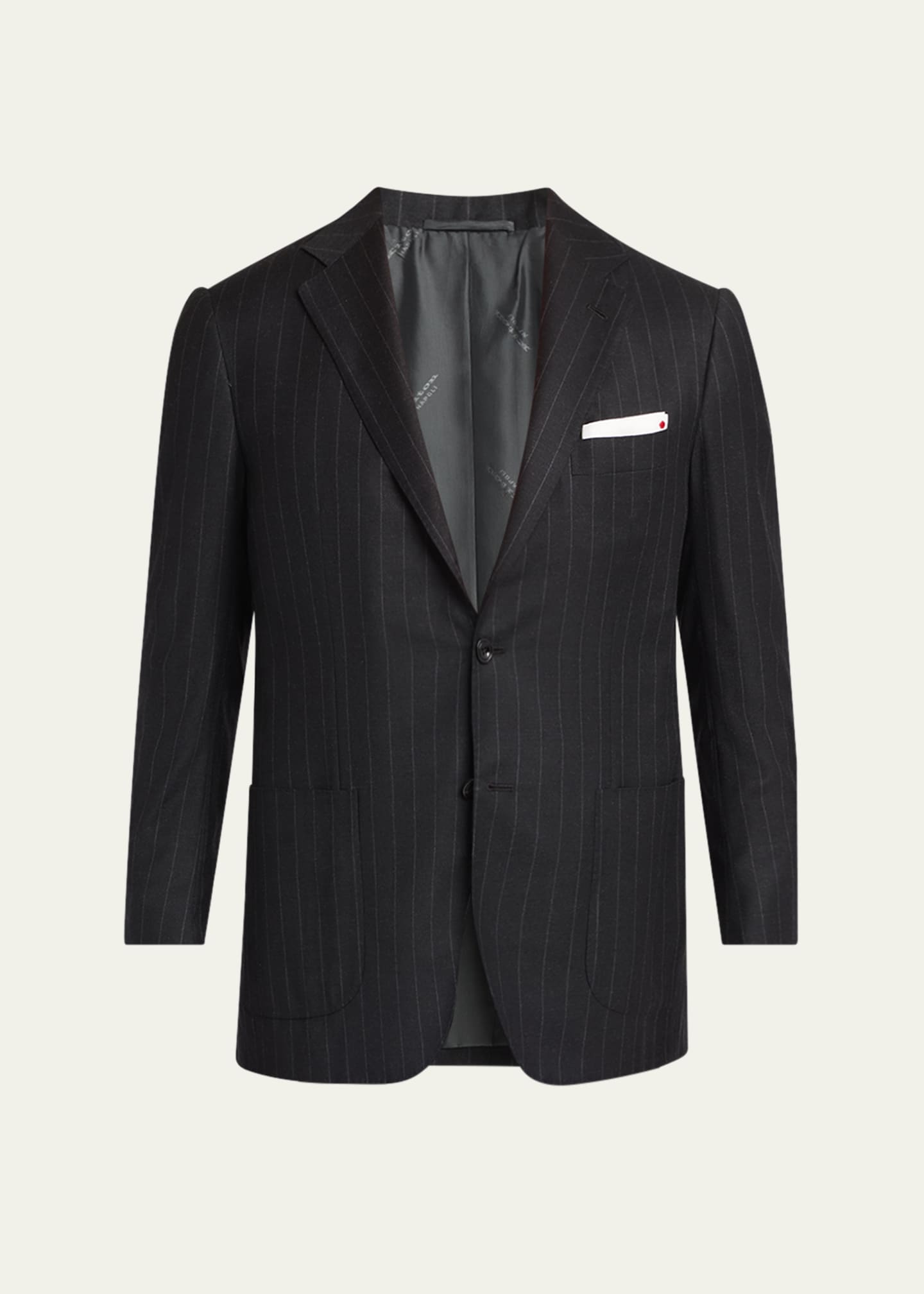 Kiton Men's Wool Chalk Stripe Two-Piece Suit Image 1 of 8