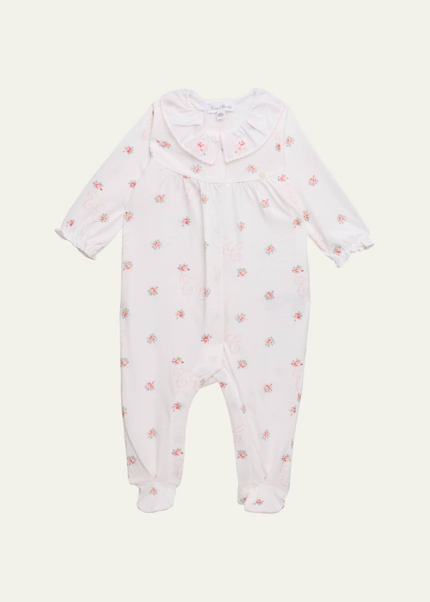 Tartine et Chocolat Girl's Floral-Print Cotton Pajamas, Size Newborn-4 Image 1 of 3
