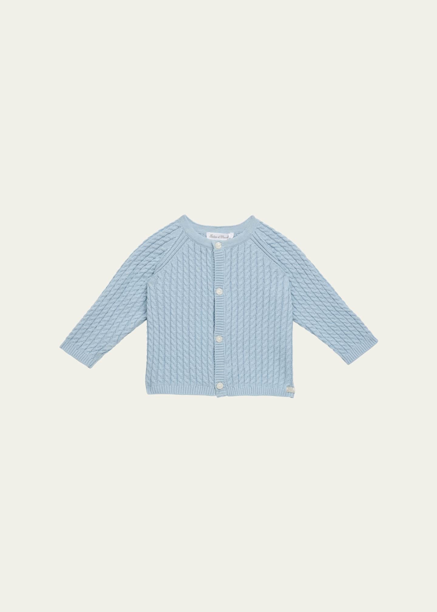Tartine et Chocolat Girl's Cable Knit Cardigan, Size Newborn-4 Image 1 of 3