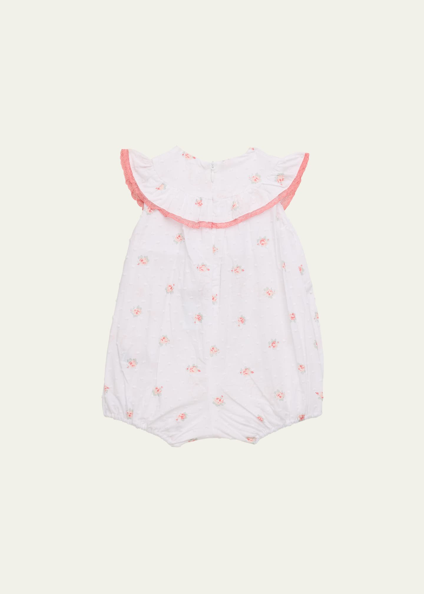 Tartine et Chocolat Girl's Floral-Print Swiss Dot Bubble Romper, Size 3M-1 Image 2 of 3