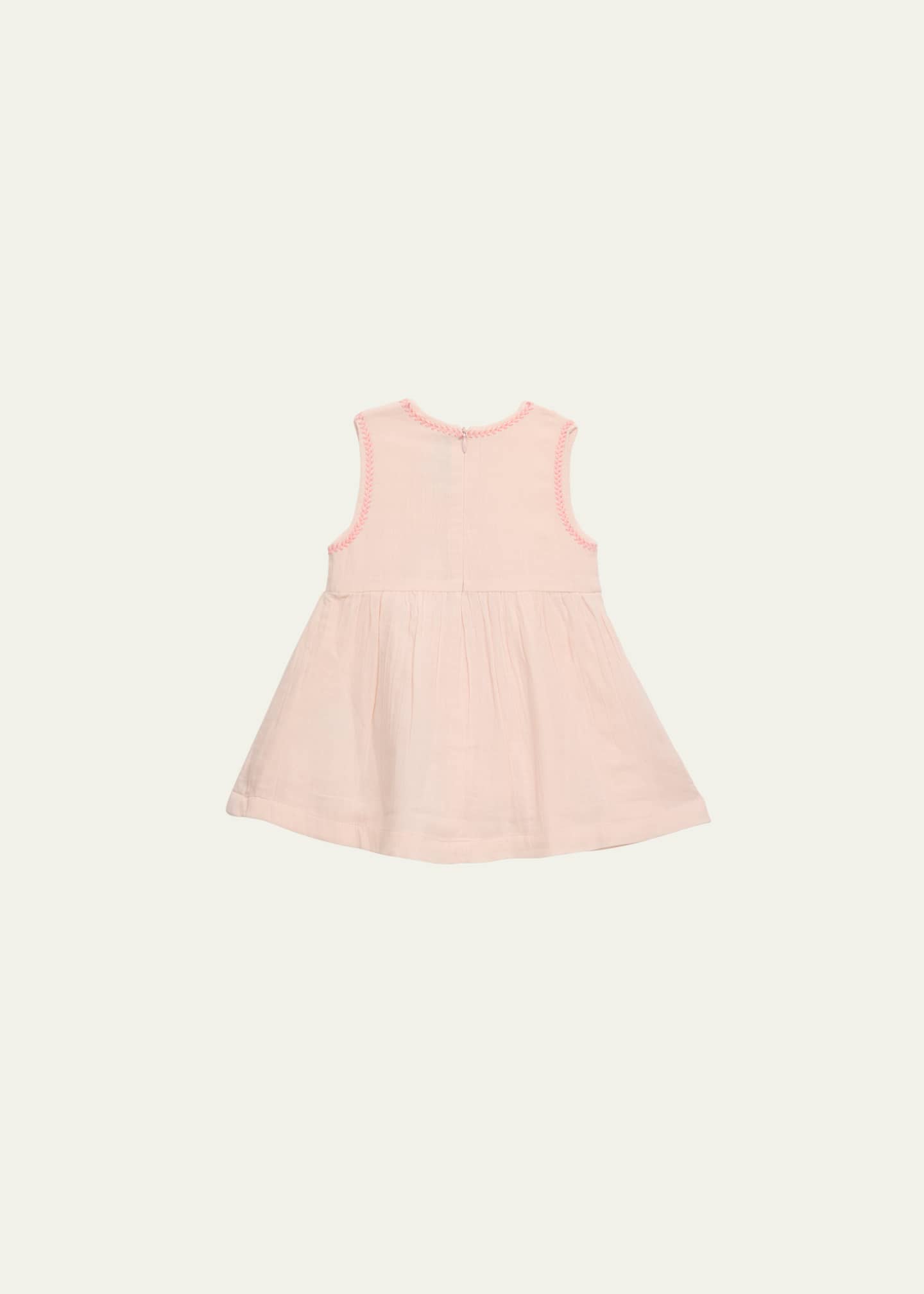 Tartine et Chocolat Girl's Floral Embroidered A-Line Dress, Size 9M-2 Image 2 of 3