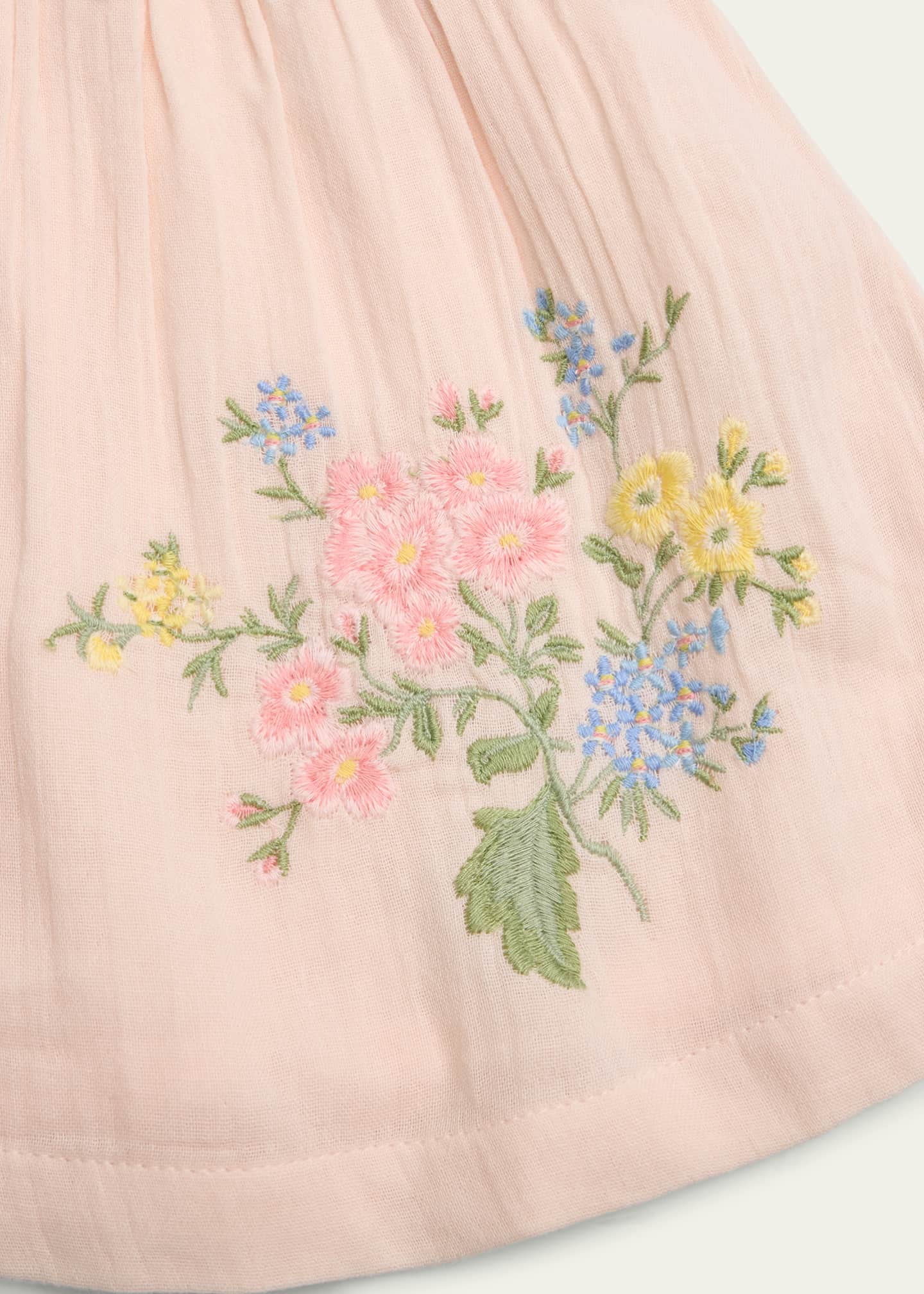 Tartine et Chocolat Girl's Floral Embroidered A-Line Dress, Size 9M-2 Image 3 of 3