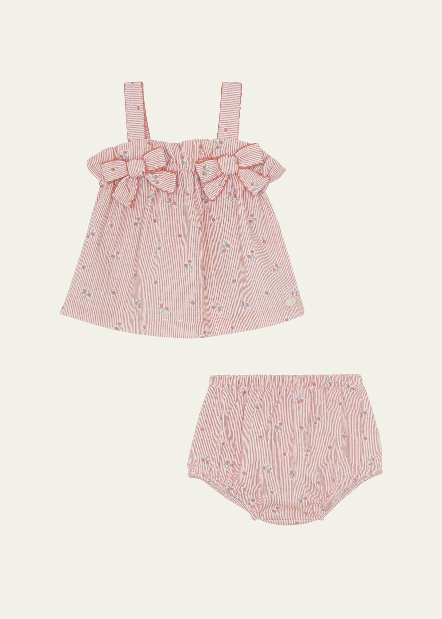 Tartine et Chocolat Girl's Striped Top & Bloomers Set, Size 3M-2 Image 2 of 4