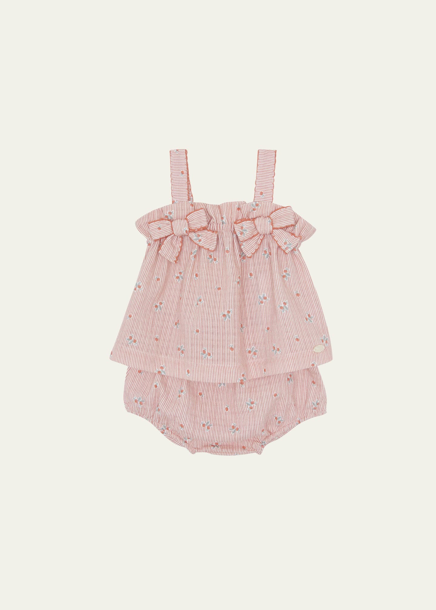 Tartine et Chocolat Girl's Striped Top & Bloomers Set, Size 3M-2 Image 1 of 4