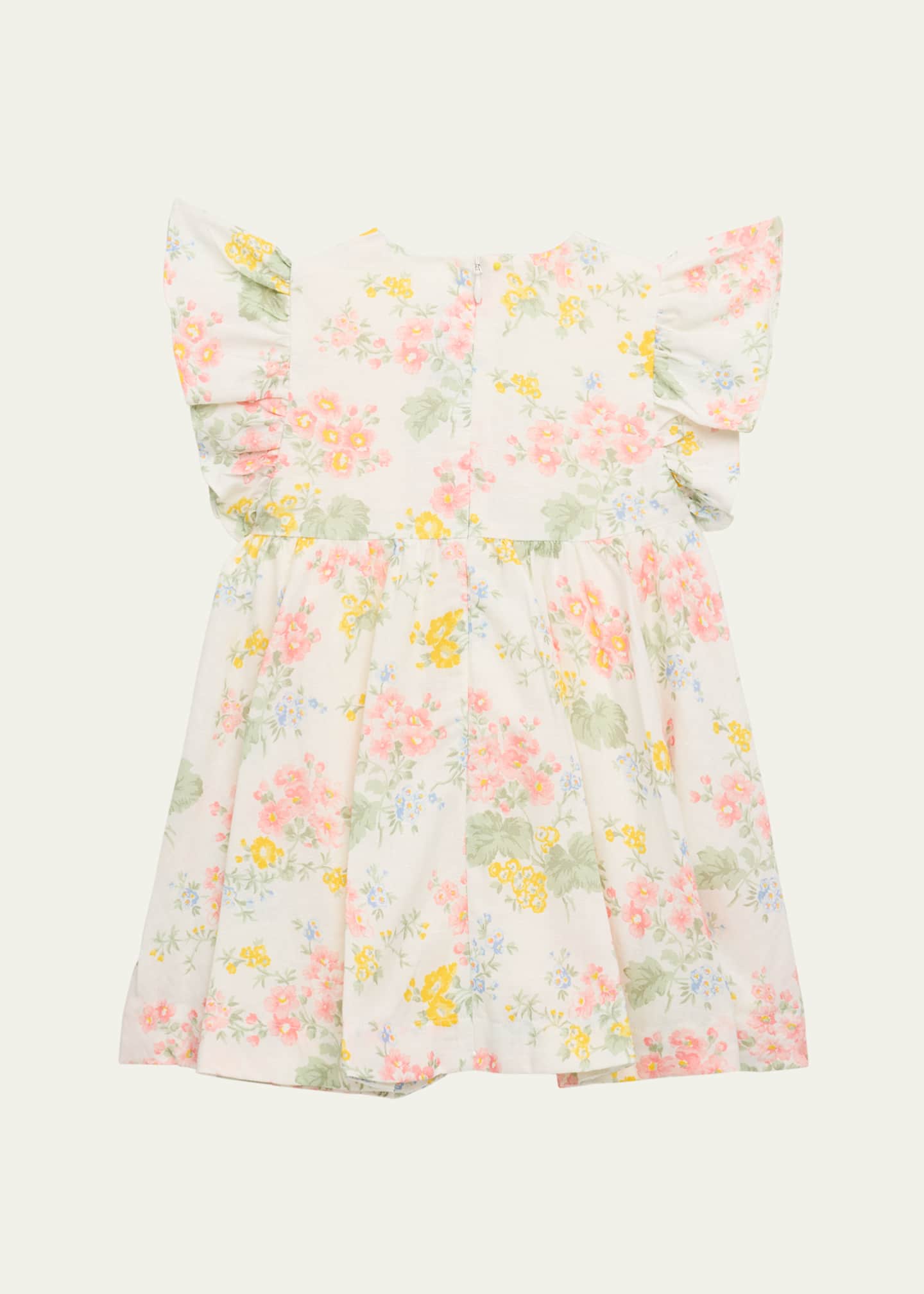 Tartine et Chocolat Girl's Floral-Print Flutter Dress, Size 3M-4 Image 2 of 3
