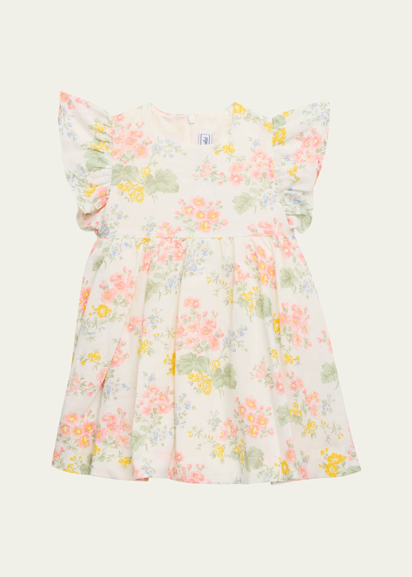 Tartine et Chocolat Girl's Floral-Print Flutter Dress, Size 3M-4 Image 1 of 3