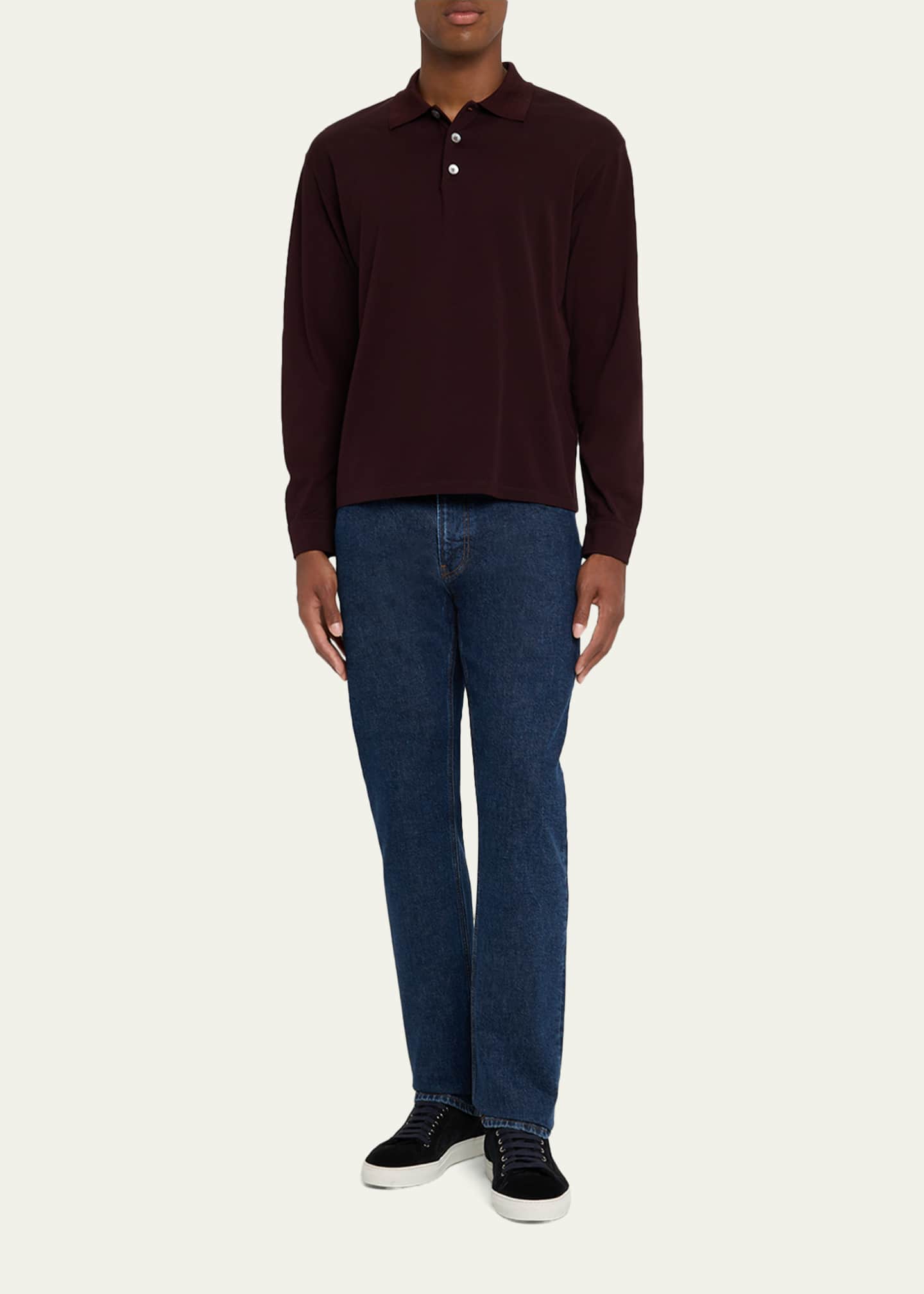 FRAME Men's Light Pique Polo Shirt Image 2 of 5