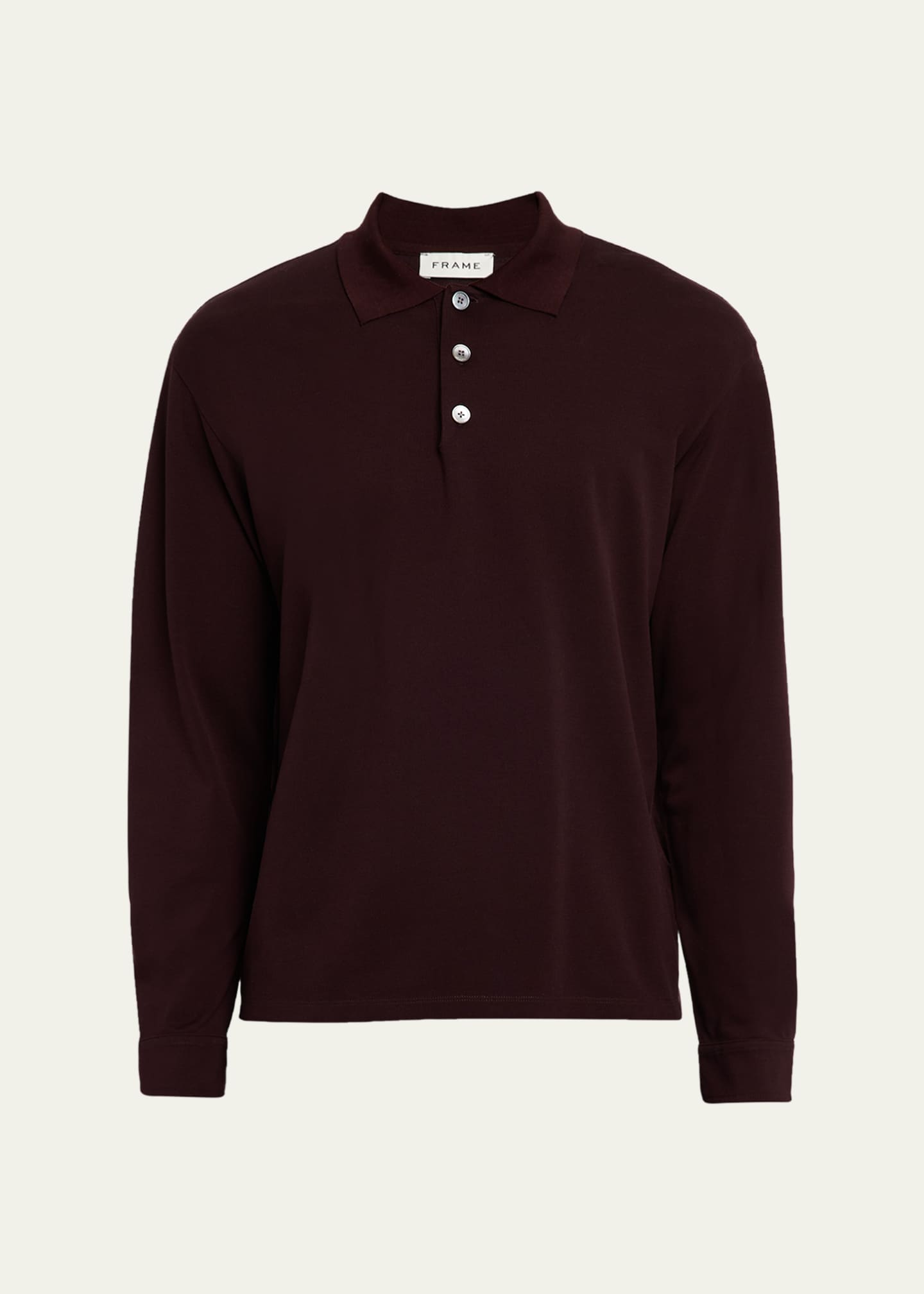 FRAME Men's Light Pique Polo Shirt Image 1 of 5