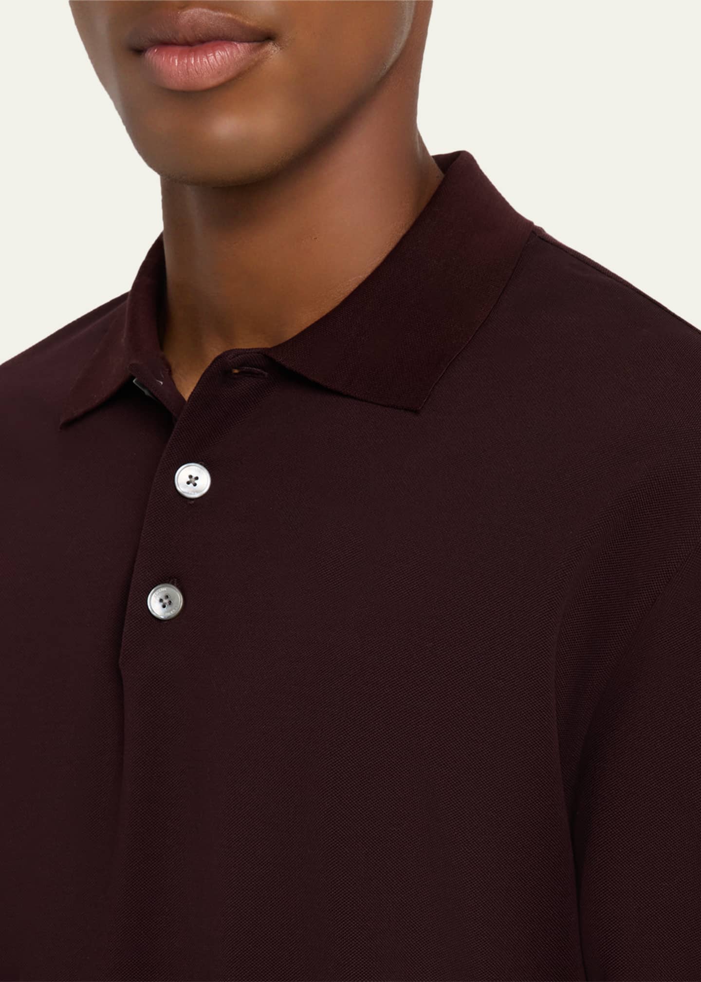 FRAME Men's Light Pique Polo Shirt Image 5 of 5