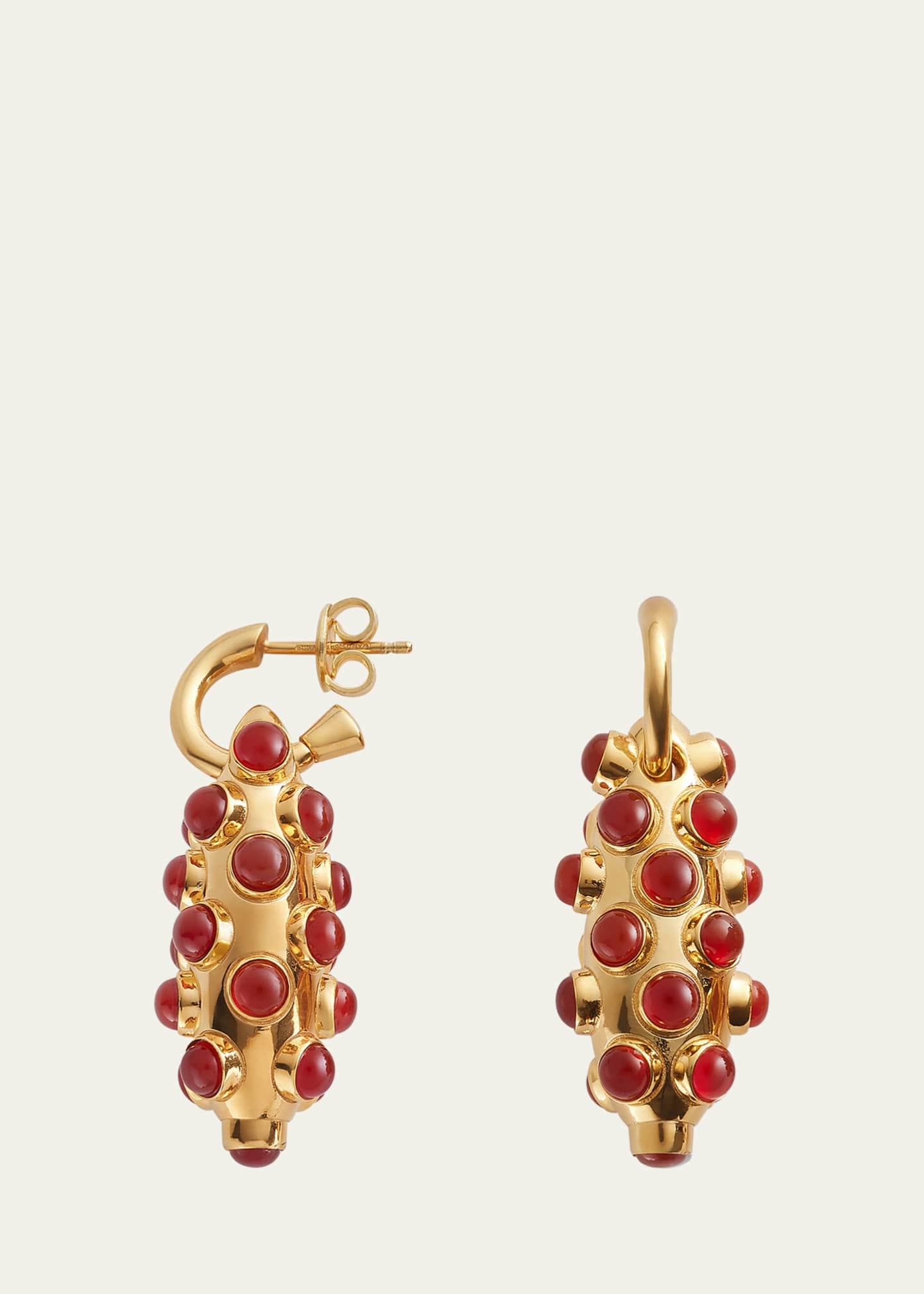 Bottega Veneta Carnelian 18K Gold-Finish Earrings Image 1 of 3