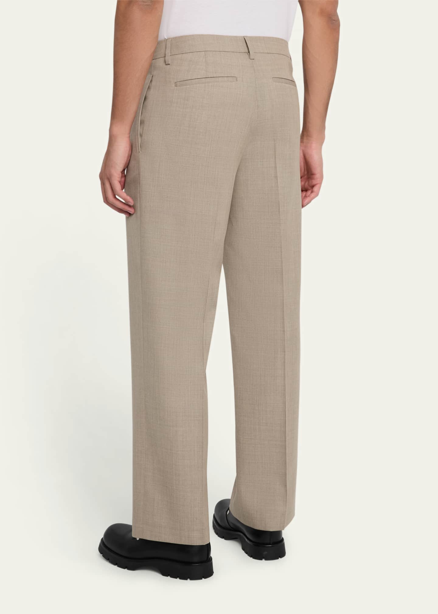 FRAME Men's Wide Leg Wool Trousers Image 3 of 5