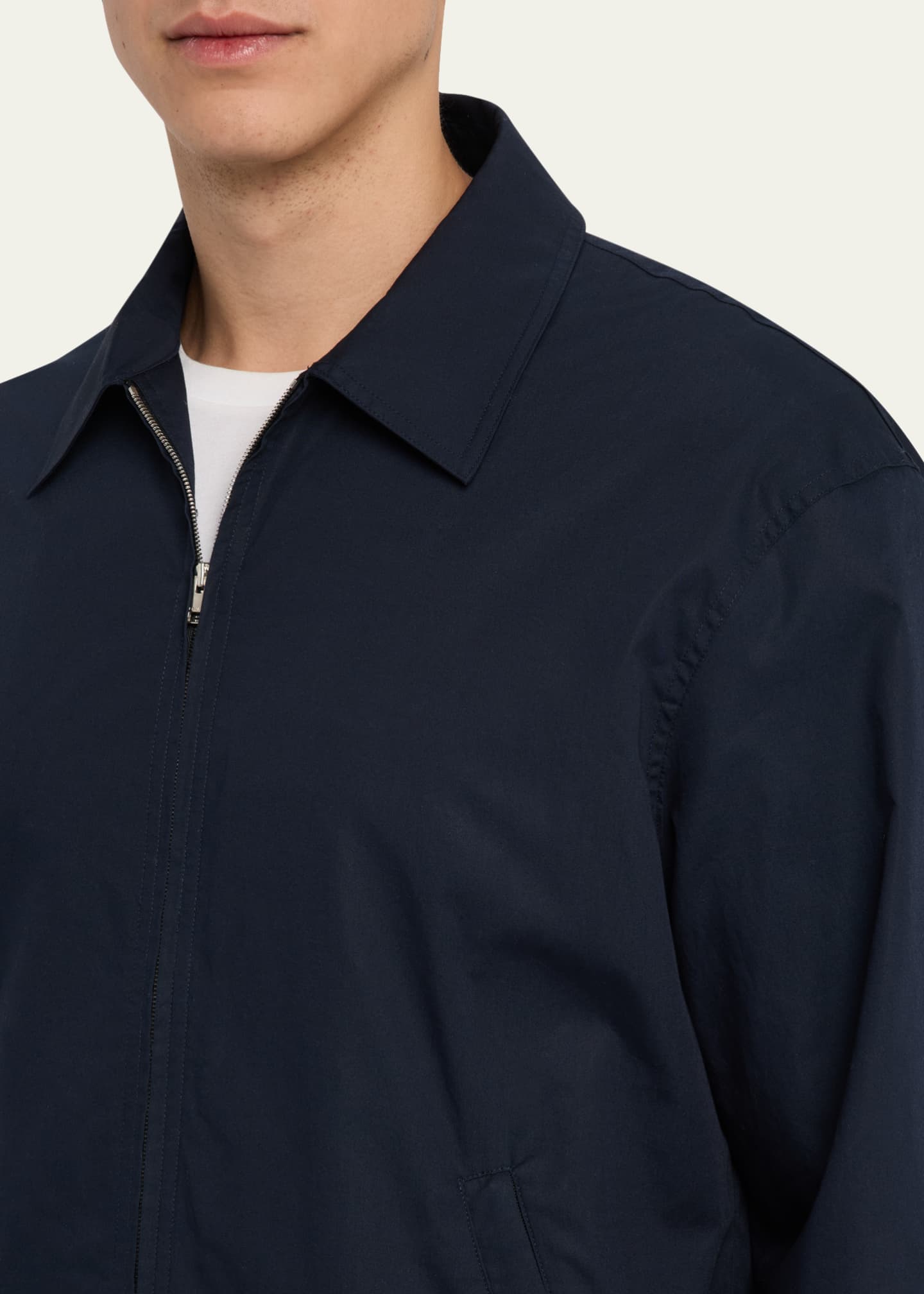 FRAME Men's Zip-Front Cotton Poplin Jacket Image 5 of 5