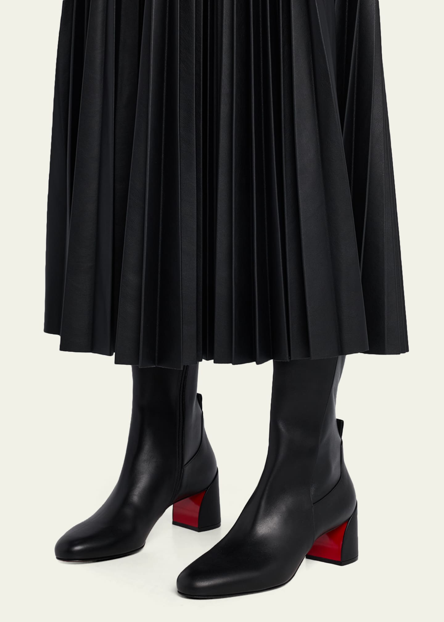 今日だけ値下げ　美品 Christian Louboutin ロングブーツ 38 Christian Louboutin 55mm Jane Botta Leather Knee-High Boots