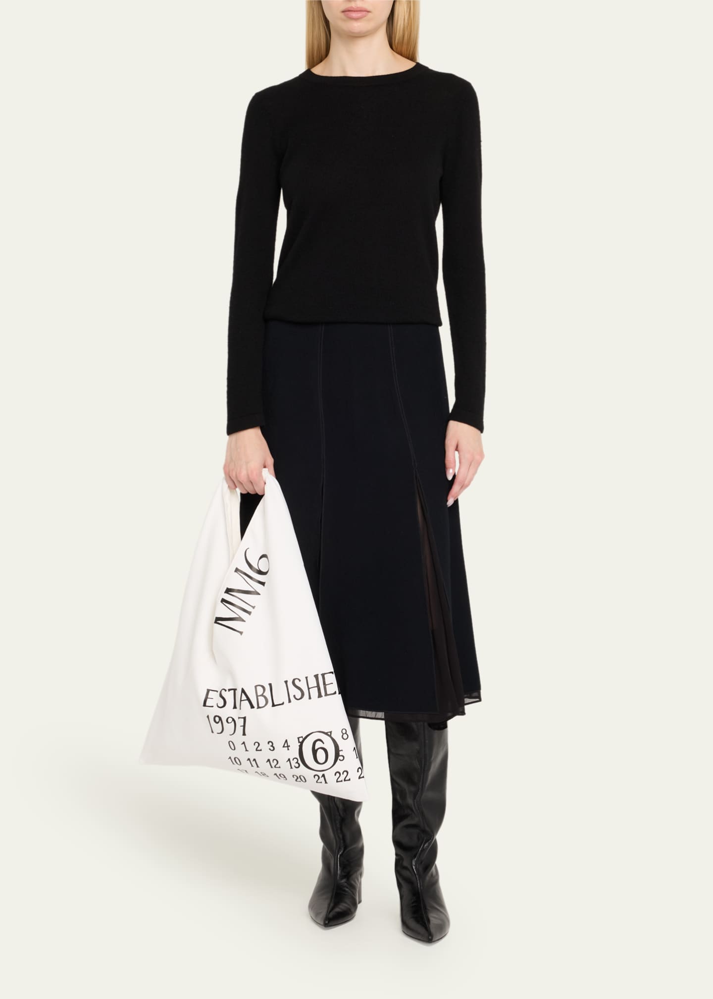 MM6 Maison Margiela Medium Classic Japanese Tote Bag | Black