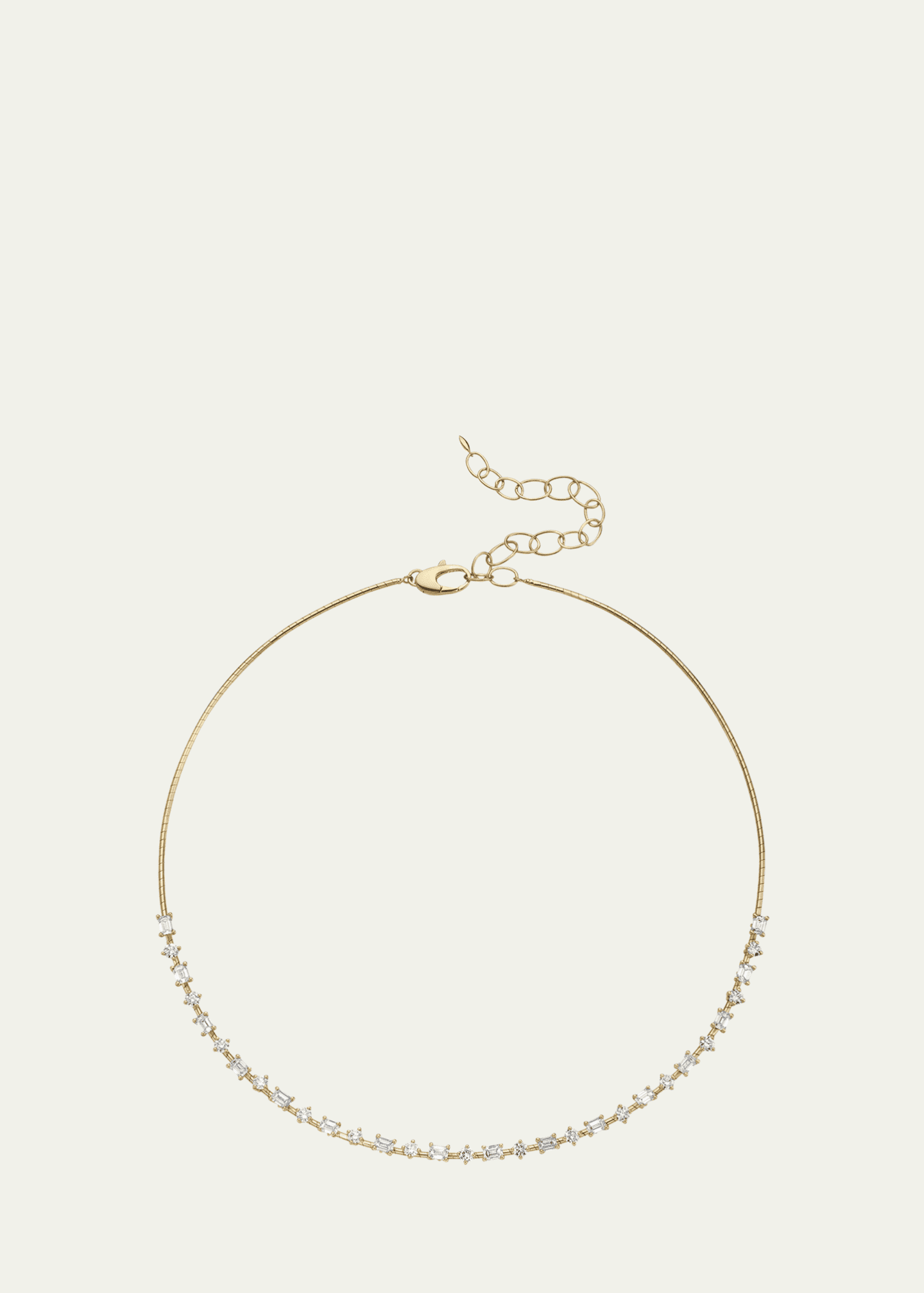 Mattia Cielo Titan 18K Yellow Gold Mix-Cut Diamond Collar Necklace