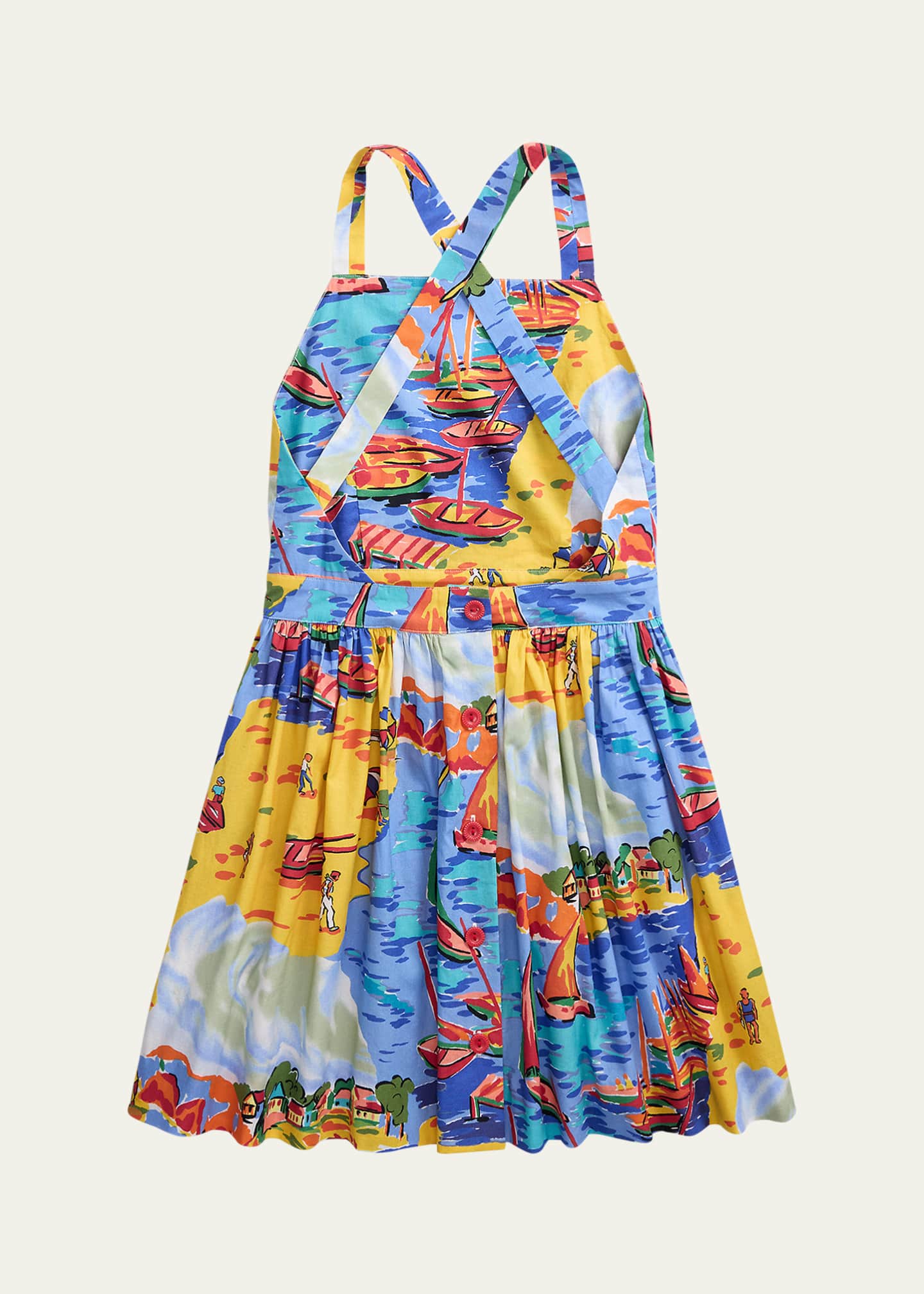 Ralph Lauren Childrenswear 30S COTTON-PRINTPINAFOR-DRESSES-DAY DRESS Image 2 of 2