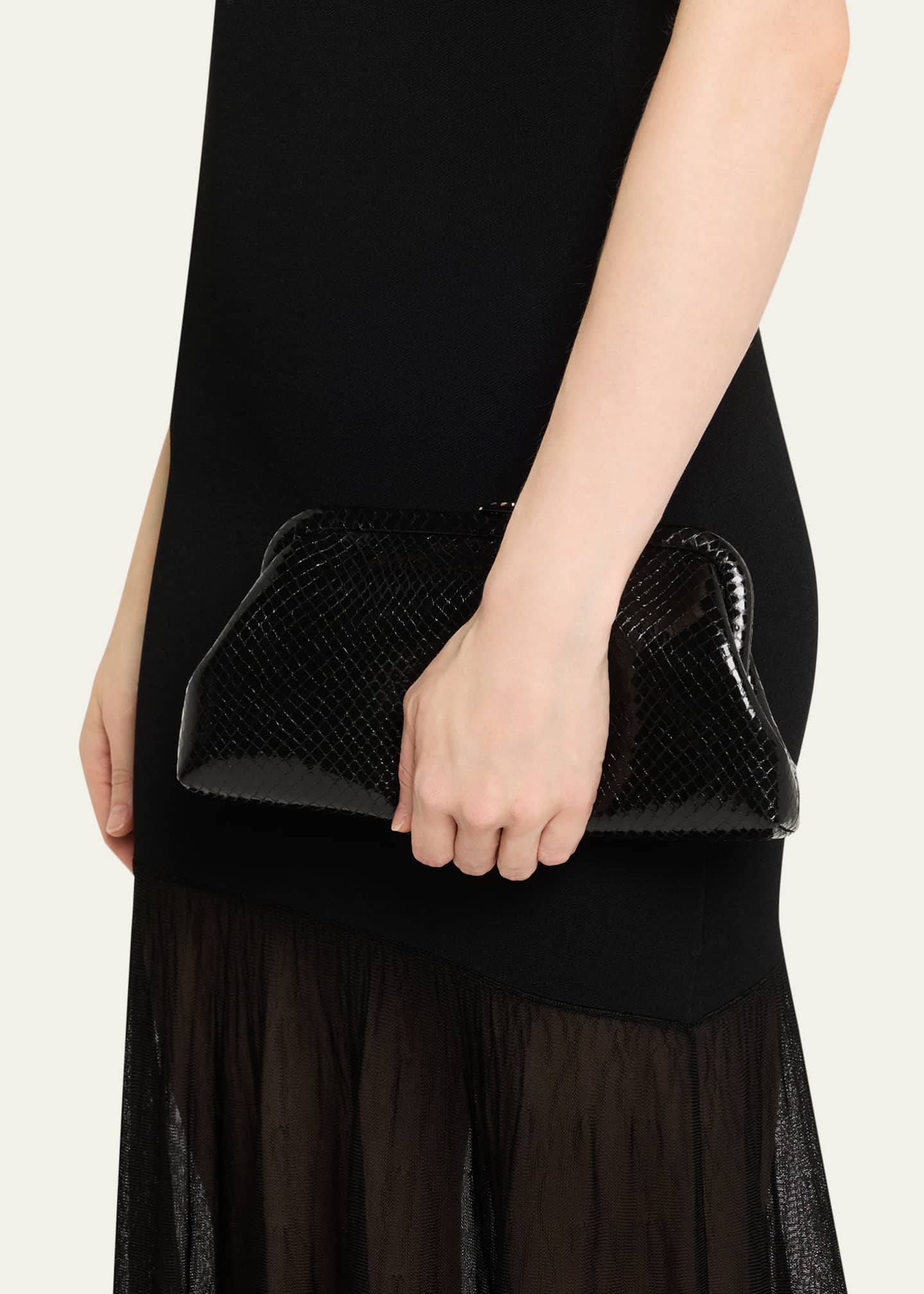 【関税&送料込】Jimmy Choo Skylar Clutch Skylar |Gold Candy Wrap Leather Clutch with Square JC Clasp