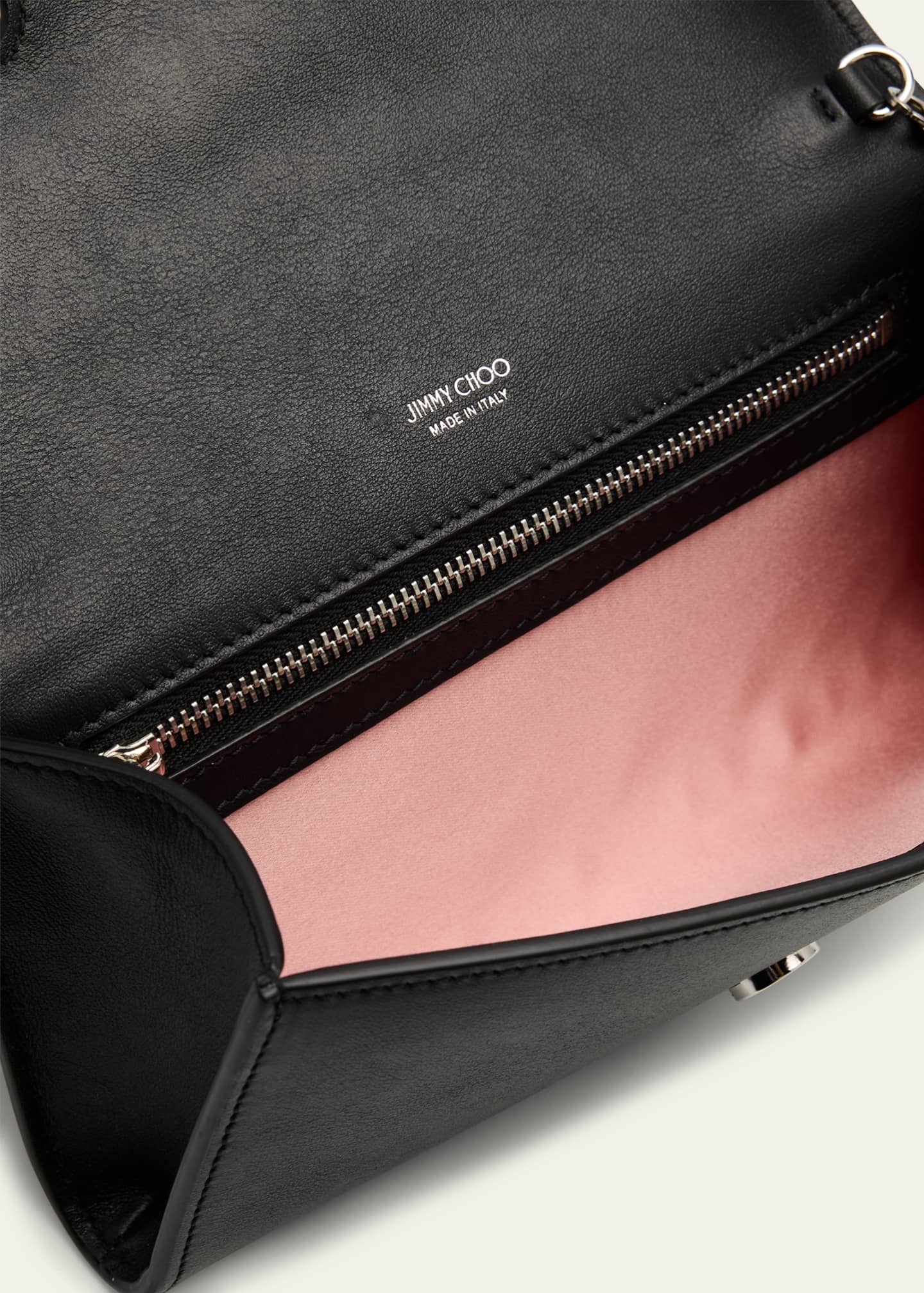 Jimmy Choo Bing Crystal Smooth Leather Wallet Image 4 of 6