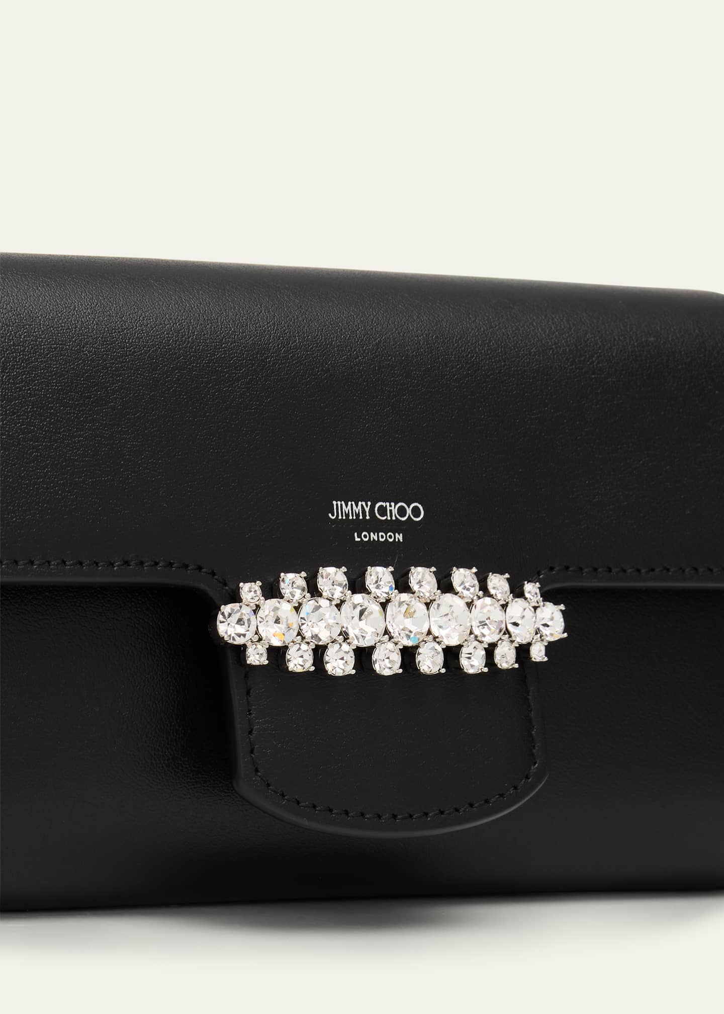 Jimmy Choo Bing Crystal Smooth Leather Wallet Image 6 of 6