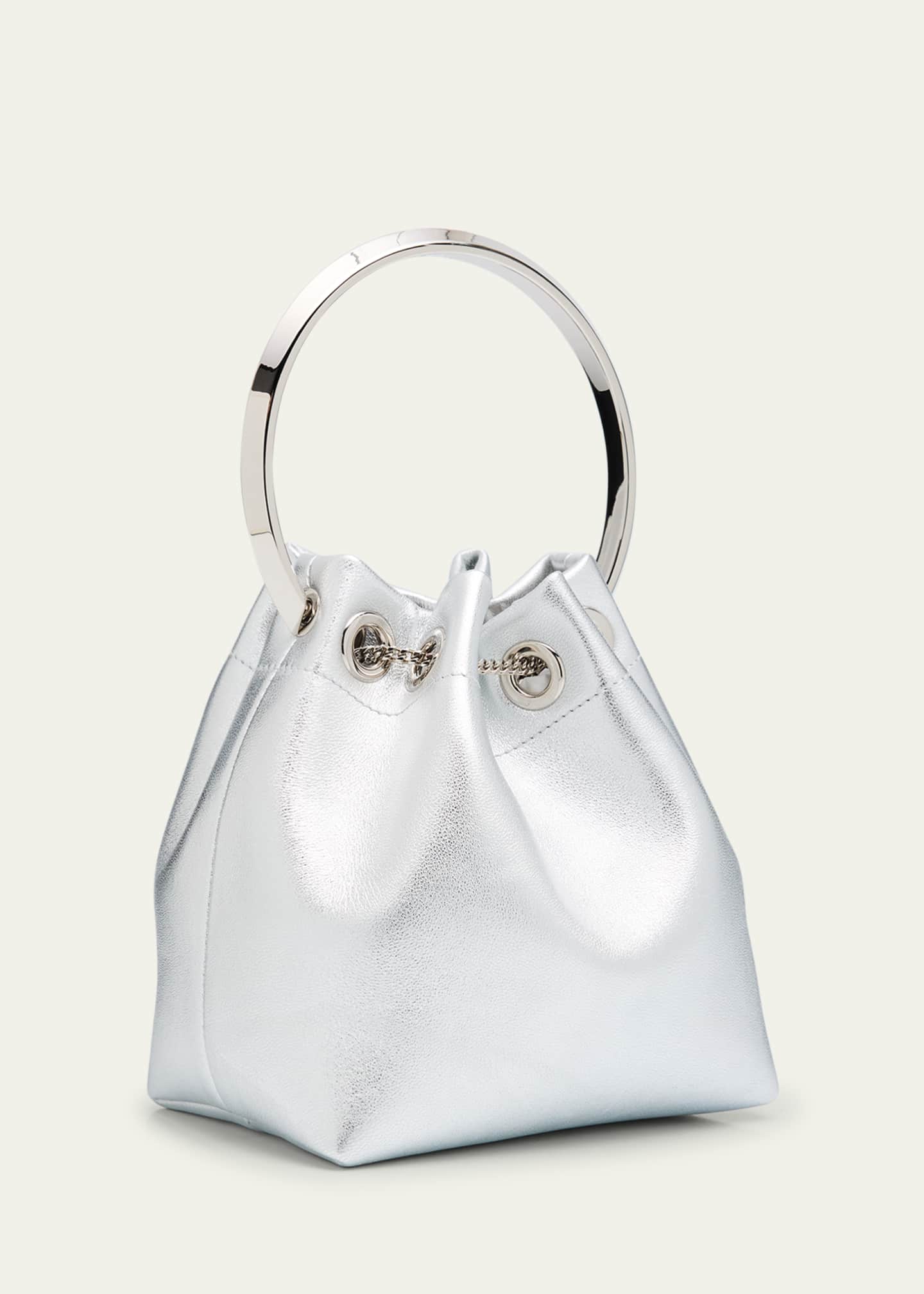 Jimmy Choo Bon Bon Metallic Leather Bucket Bag Image 3 of 6