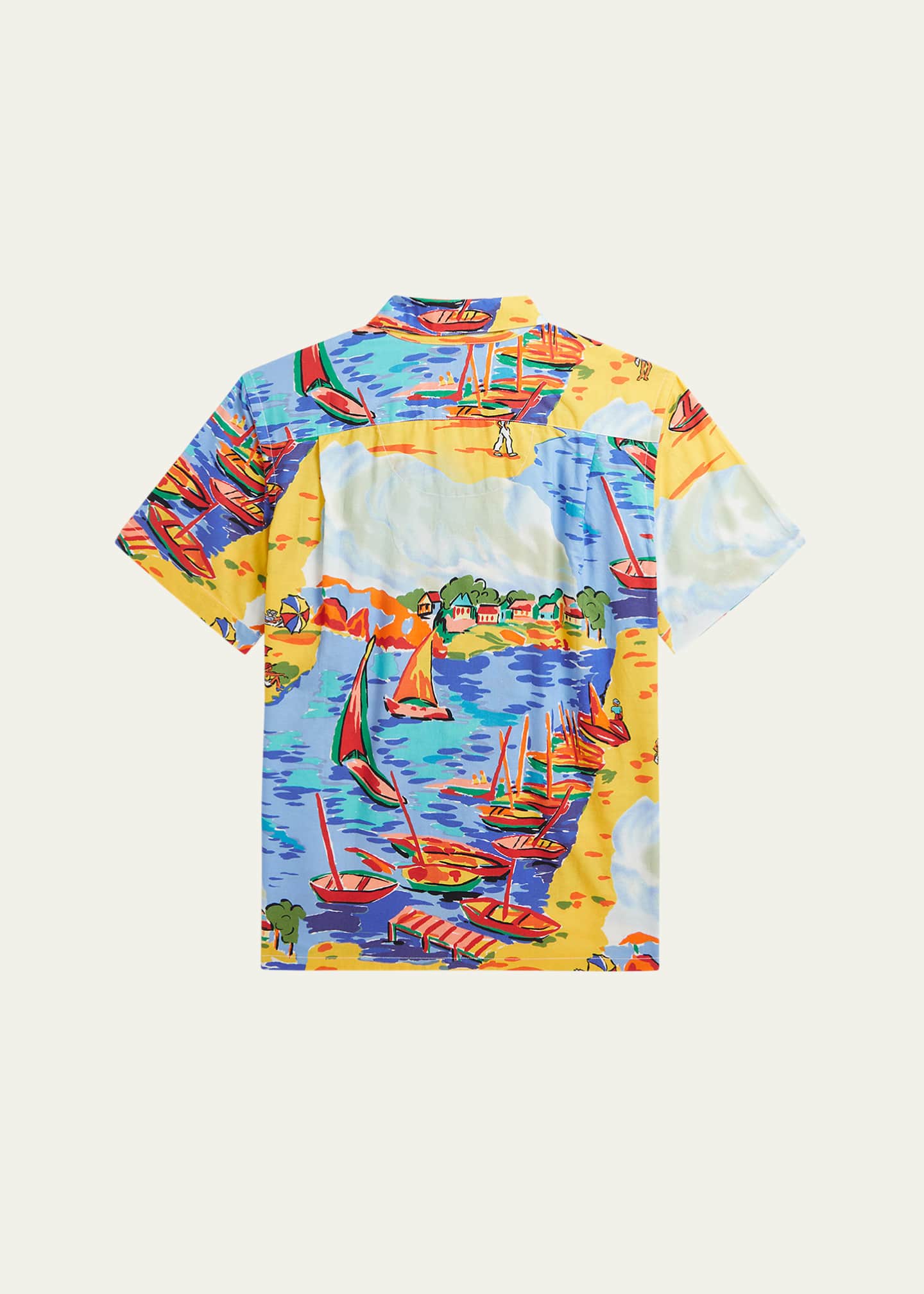 Ralph Lauren Childrenswear Boy's Italian Riviera-Printed Button Down Shirt, Size S-XL Image 2 of 2