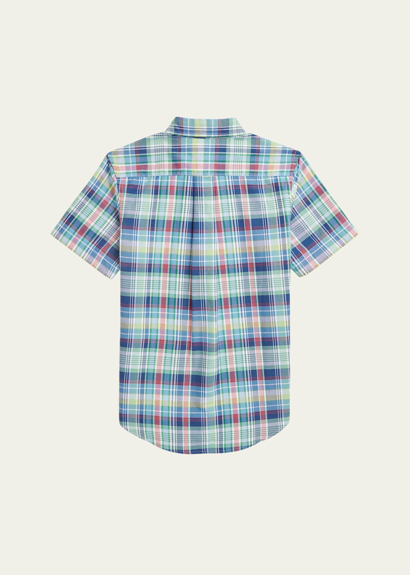 Ralph Lauren Childrenswear Boy's Plaid-Print Oxford Shirt, Size S-XL Image 2 of 2