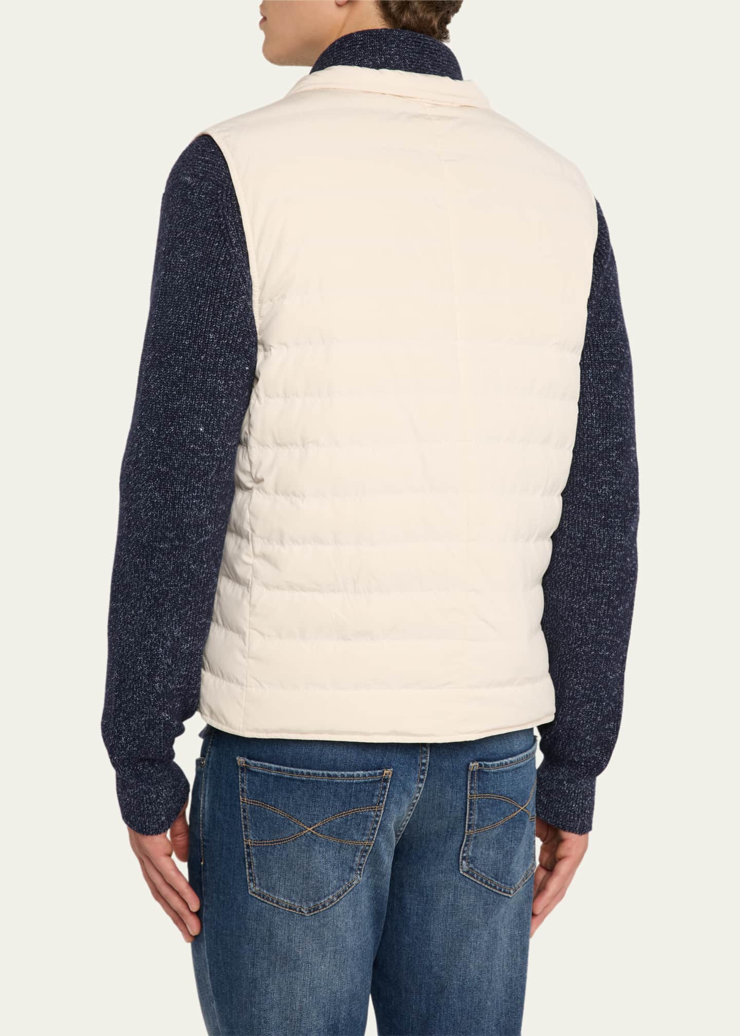Brunello Cucinelli Men's High Summer Capsule Water-Resistant Down Vest Image 3 of 5