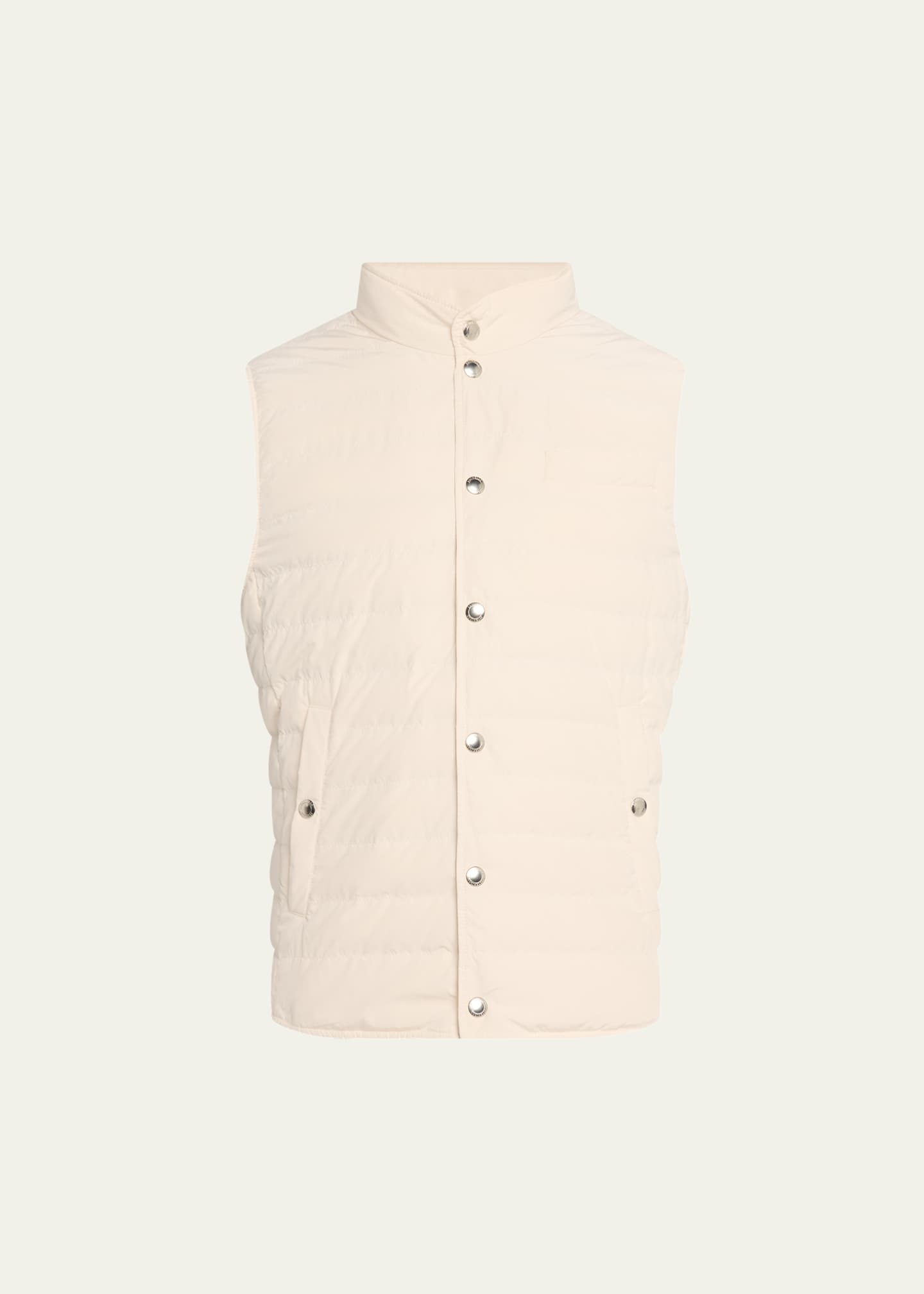 Brunello Cucinelli Men's High Summer Capsule Water-Resistant Down Vest Image 1 of 5