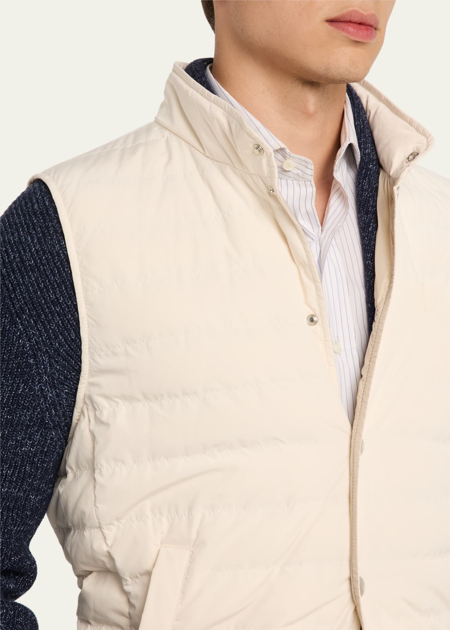 Brunello Cucinelli Men's High Summer Capsule Water-Resistant Down Vest Image 5 of 5