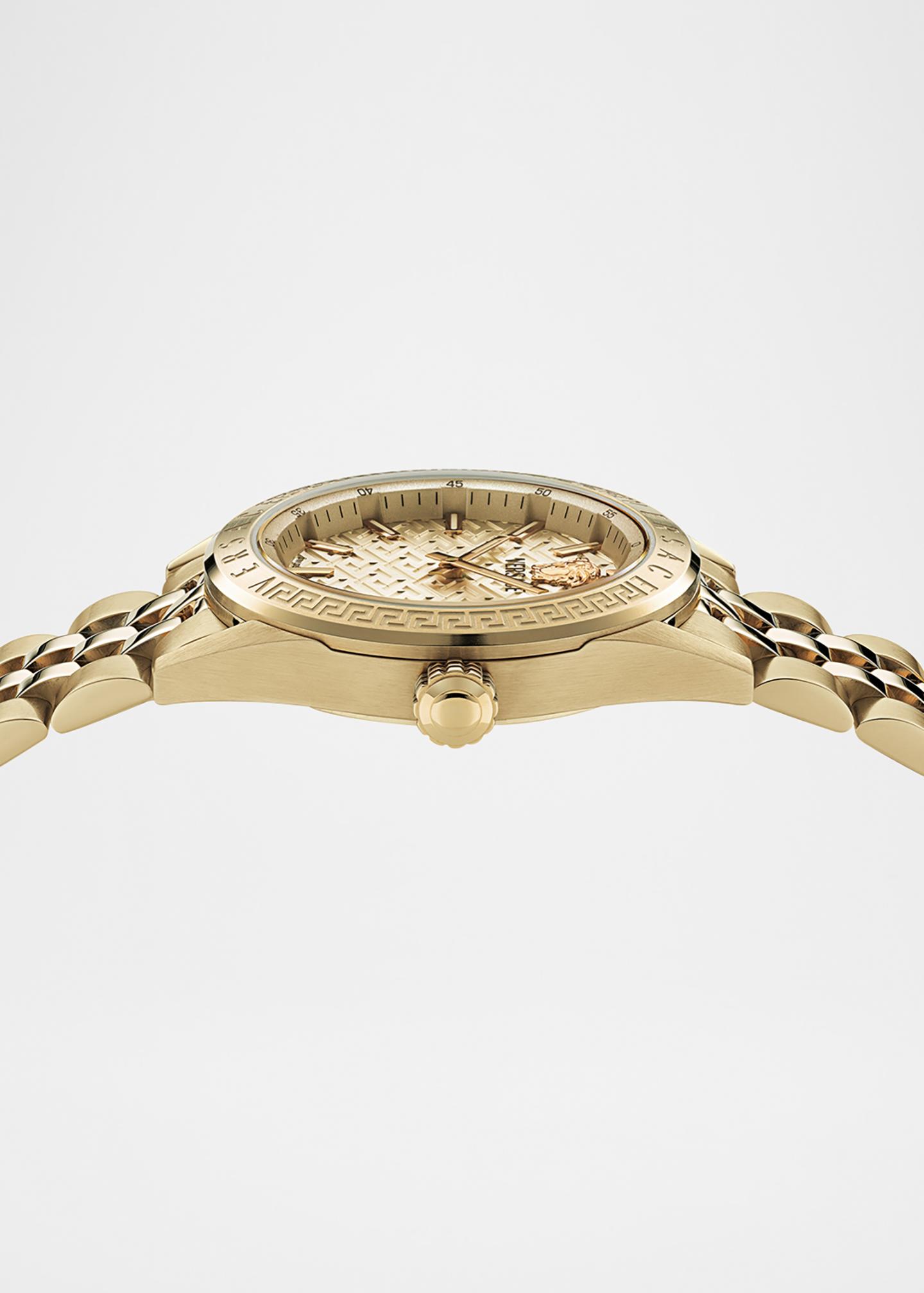 Versace 36mm Gold Watch Versace V-Code 36mm IP Yellow Gold Bracelet Watch - Bergdorf  main image 3