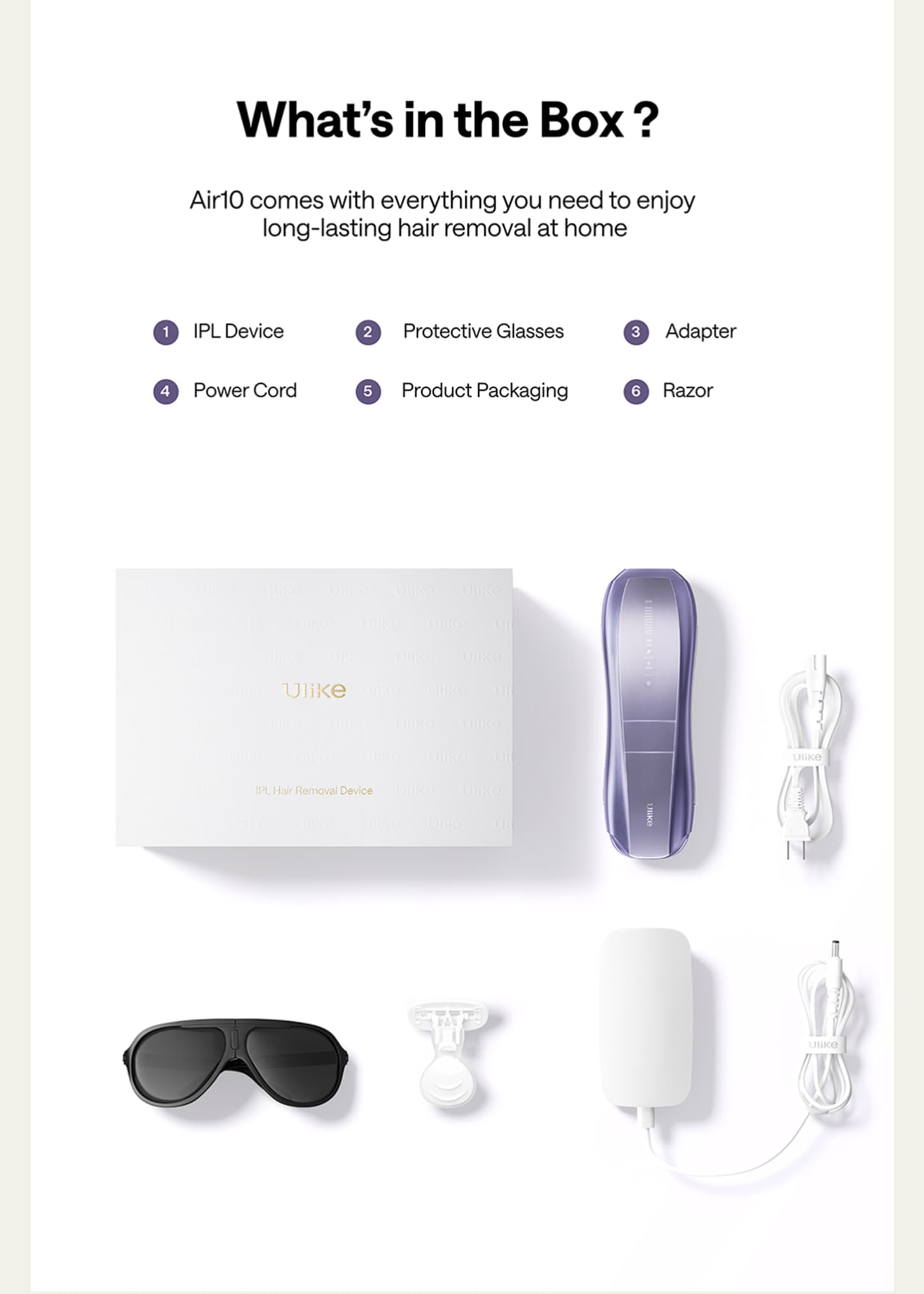 新品Ulike Air 10 IPL Ulike Air 10 IPL Hair Removal Device - Subscriber Exclusive