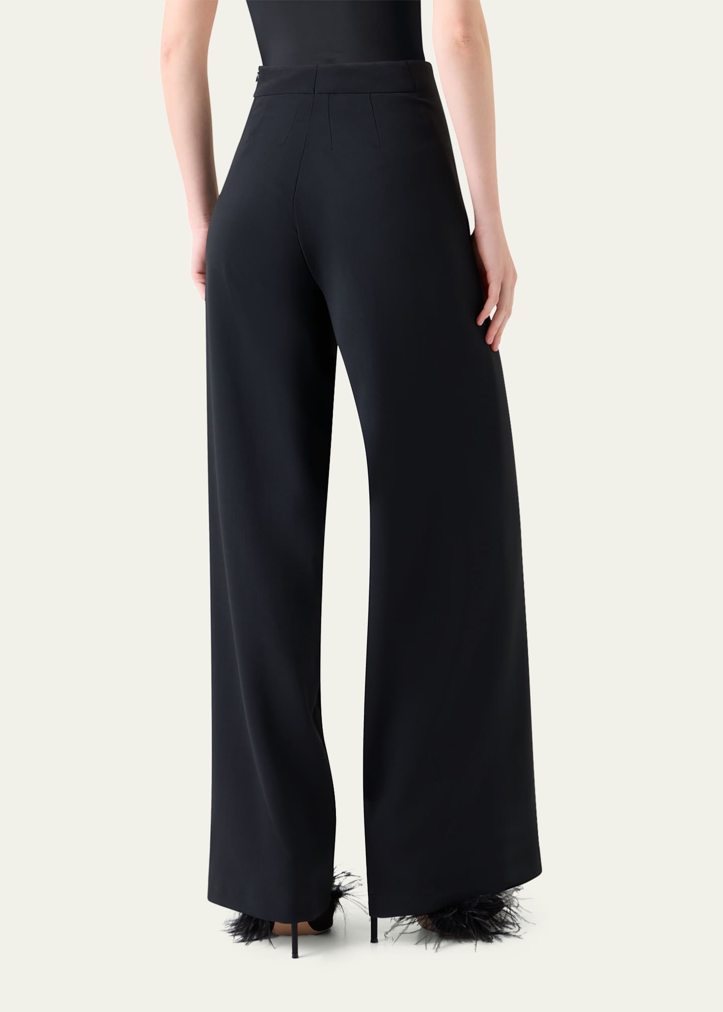 Akris Foss Asymmetric Wrap-Panel Wide-Leg Pants Image 3 of 5