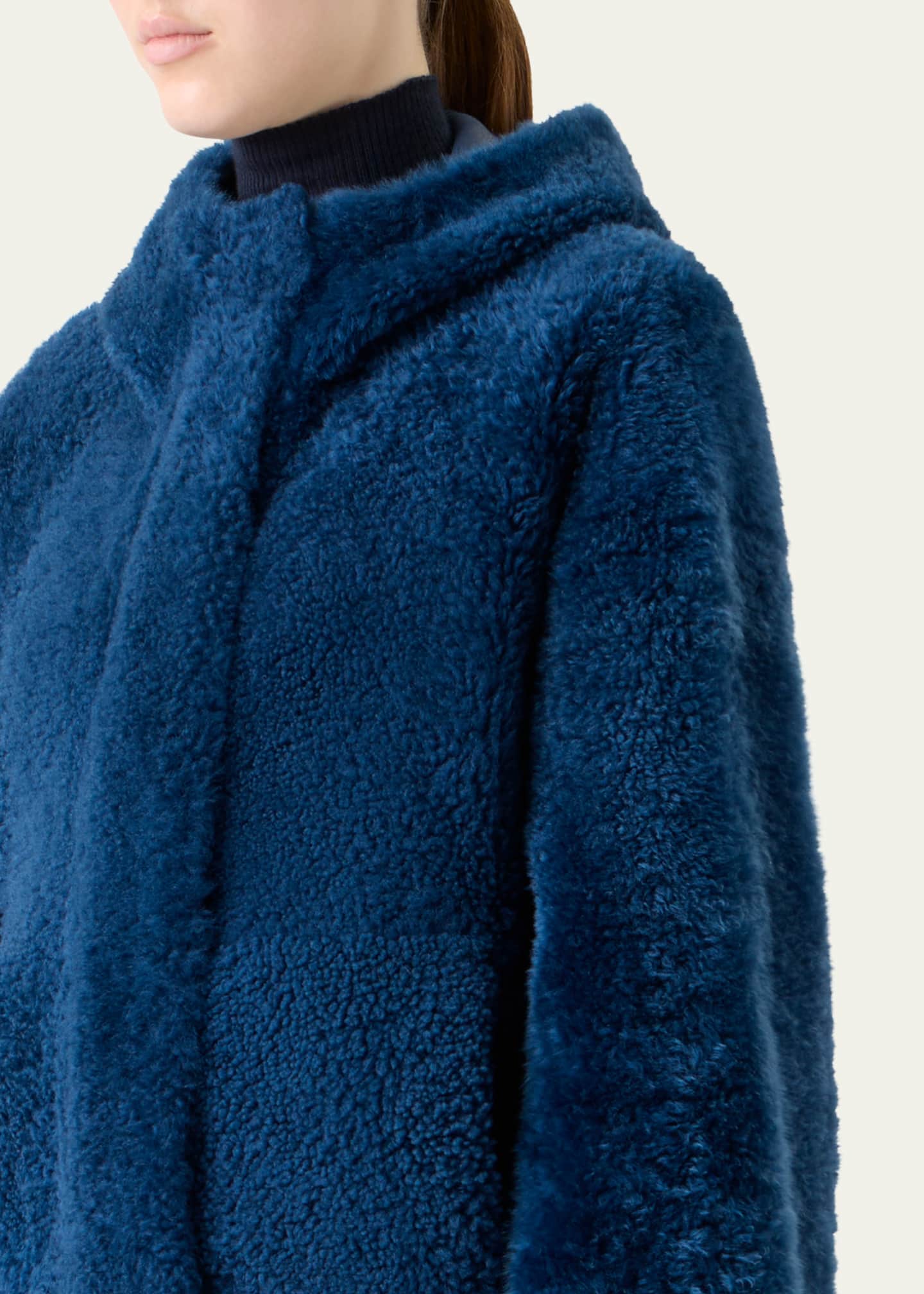Gracie Lamb Shearling Hooded Jacket