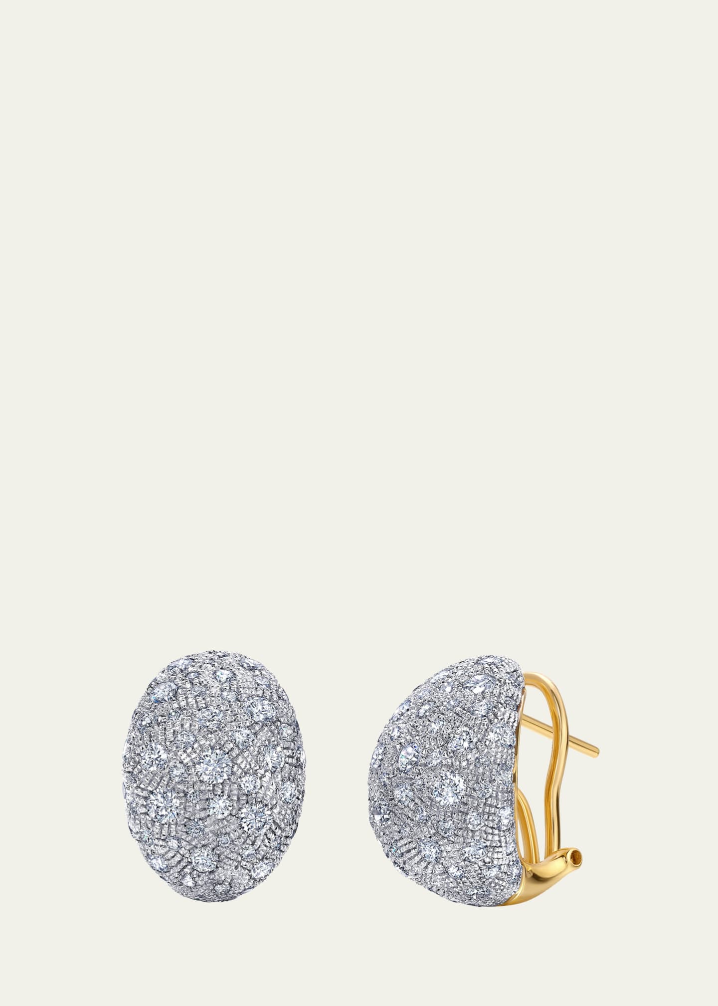 Graziela Gems 18K Gold Bahia Diamond Statement Earrings