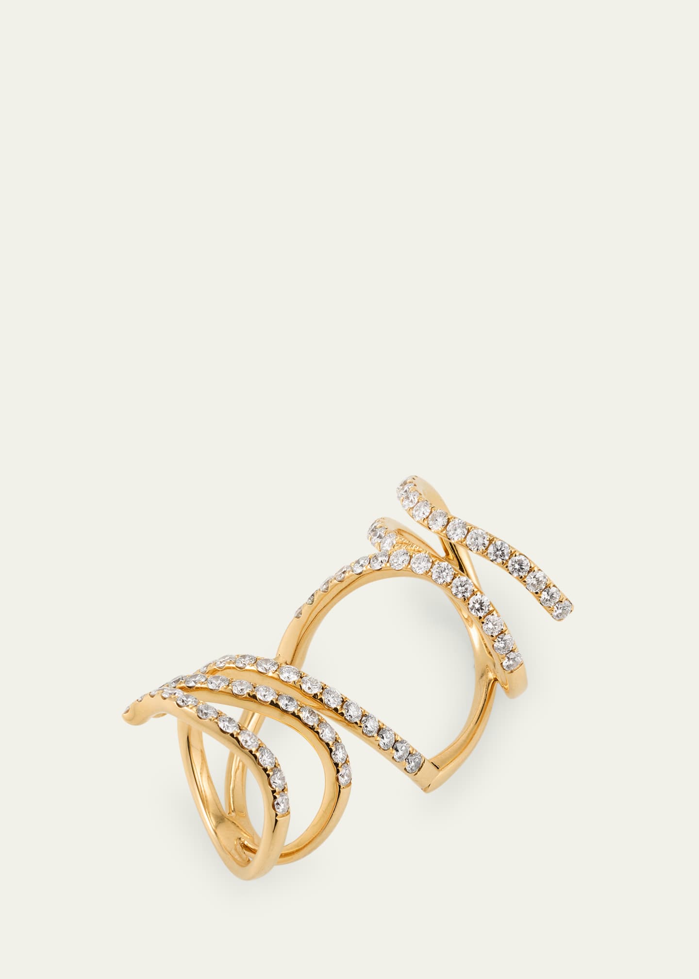 Graziela Gems 18K Yellow Gold Rio Diamond Mega Swirl Ring Image 3 of 4