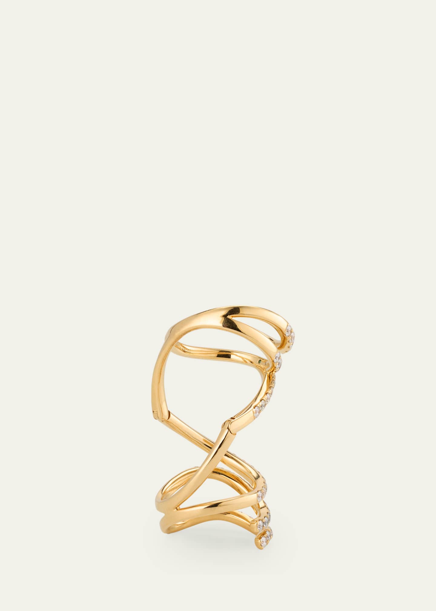 Graziela Gems 18K Yellow Gold Rio Diamond Mega Swirl Ring Image 4 of 4