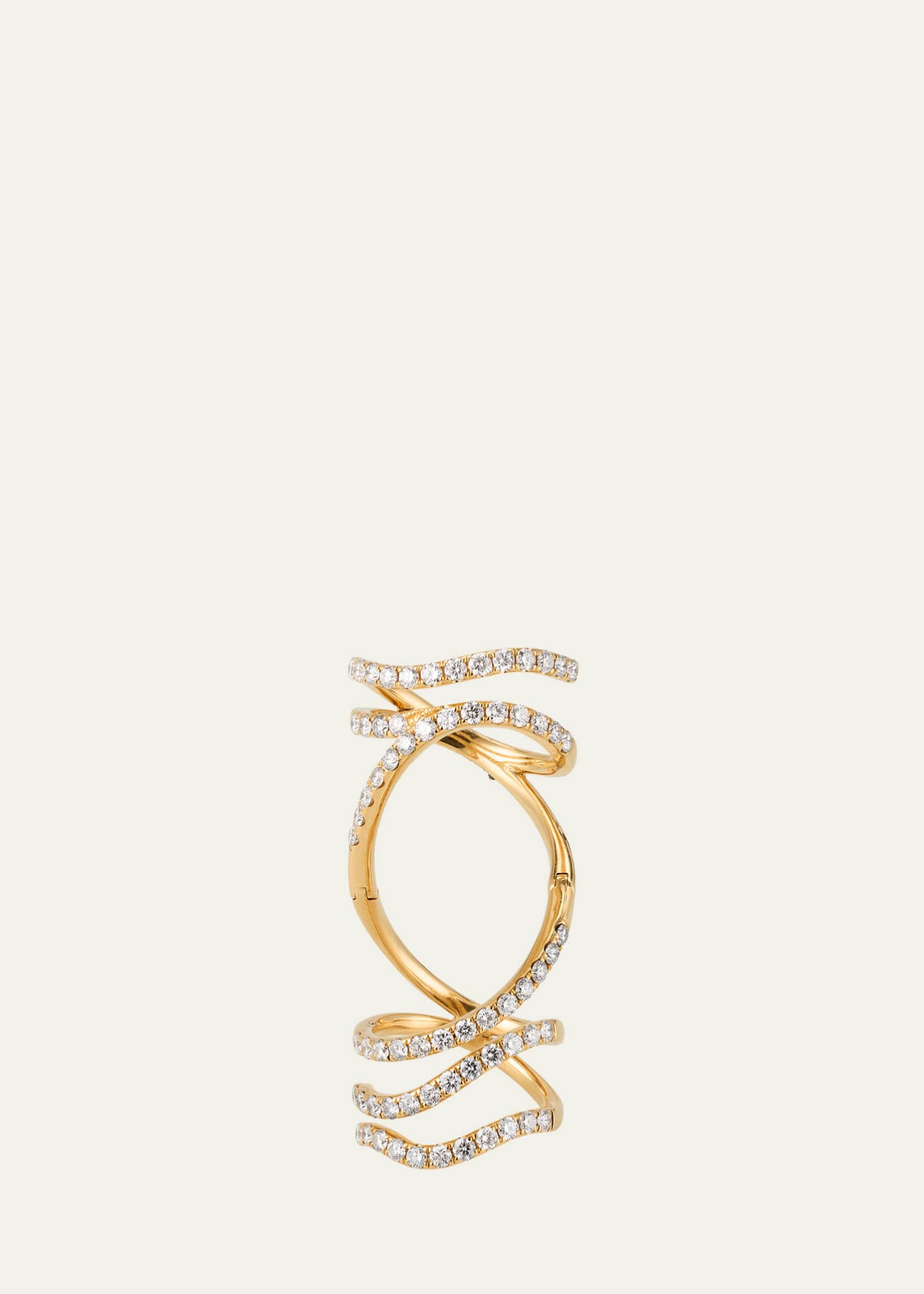 Graziela Gems 18K Yellow Gold Rio Diamond Mega Swirl Ring