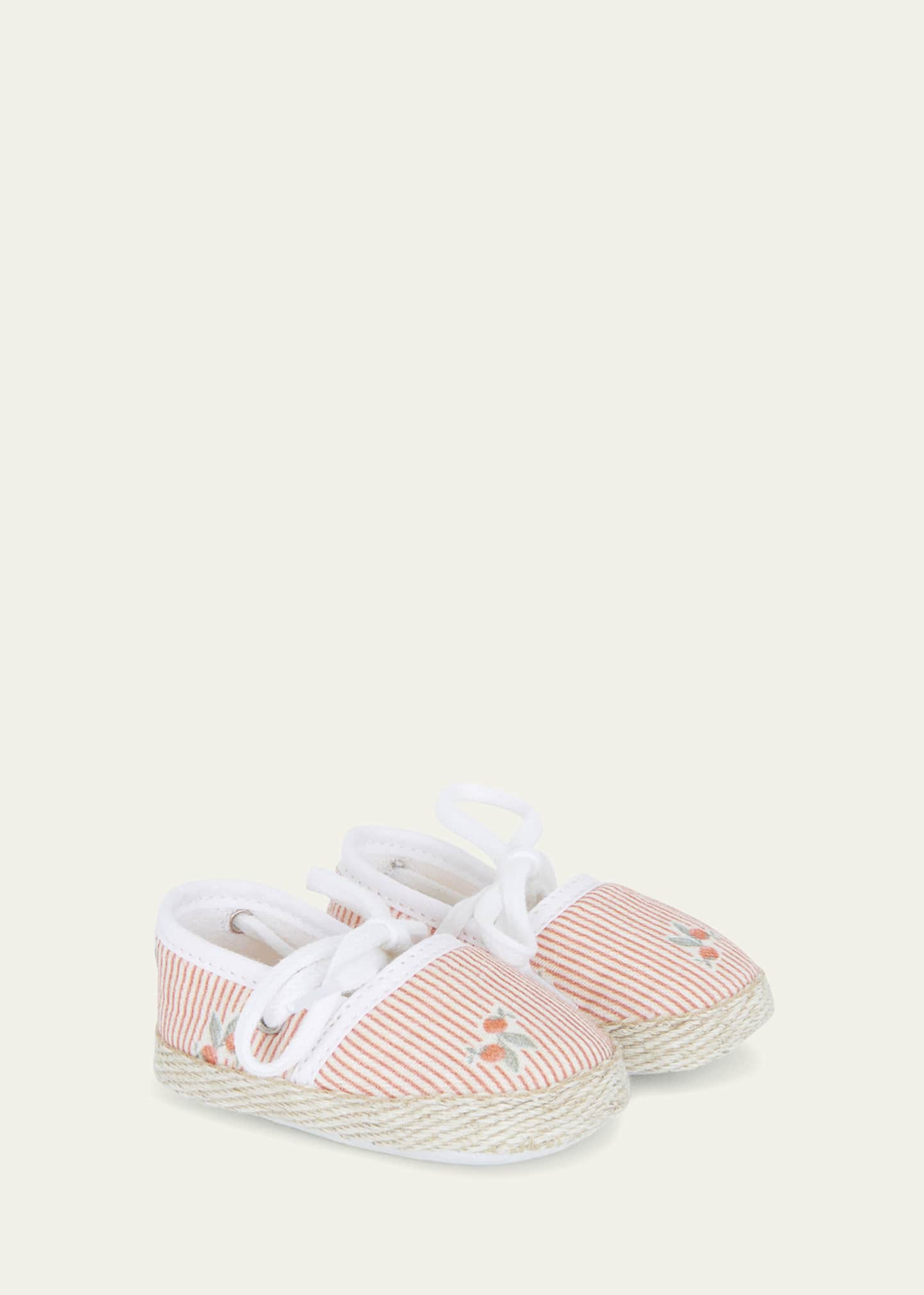 Tartine et Chocolat Girl's Striped Slippers, Baby Image 2 of 2