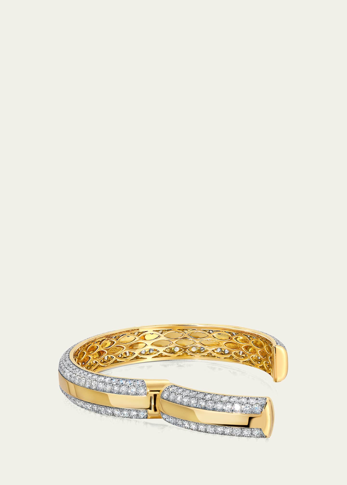 Graziela Gems 18K Yellow Gold Diamond Bangle Bracelet Image 3 of 3