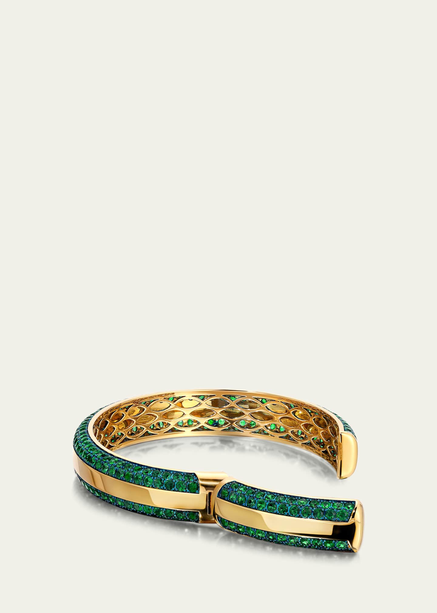 Graziela Gems 18K Yellow Gold Gemstone Bangle Bracelet Image 2 of 2
